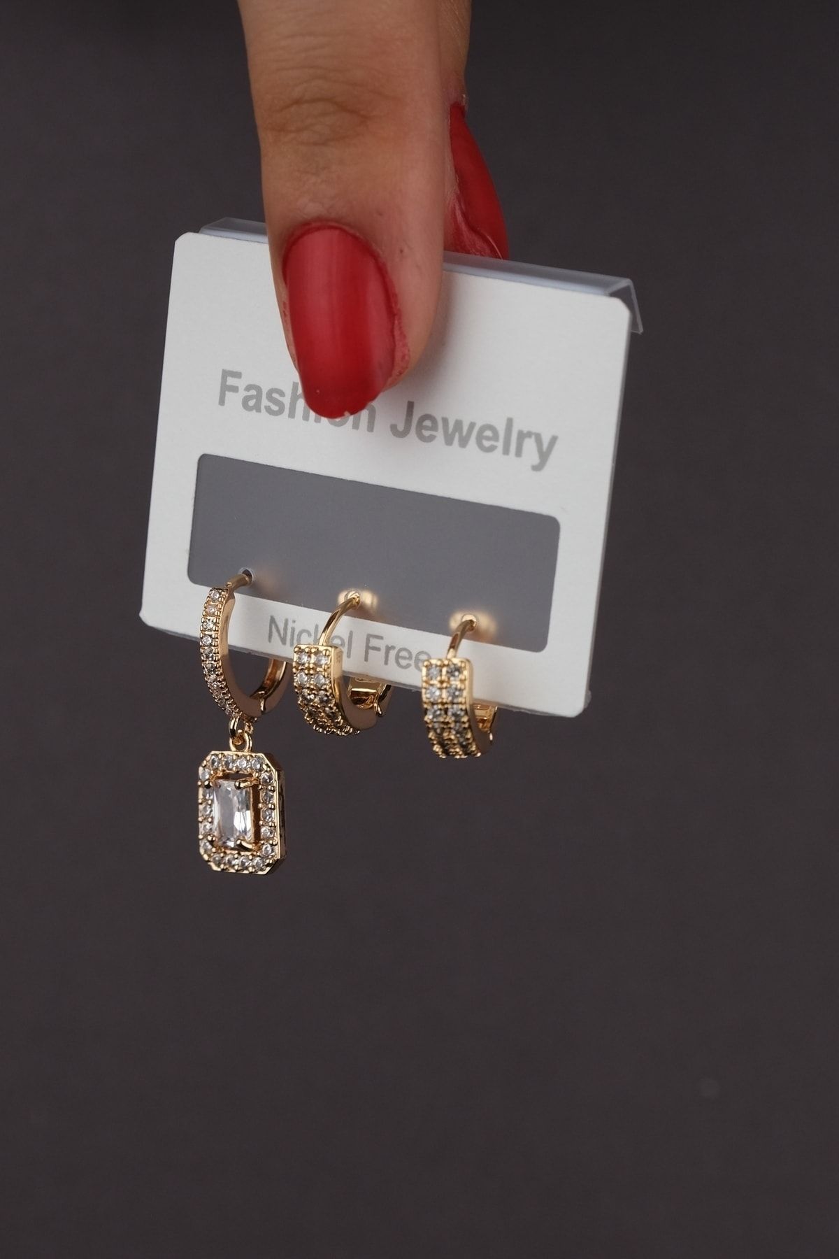jackferrero STEEL EARRINGS WITH AN INVOICE WITHOUT DISCOLORATION