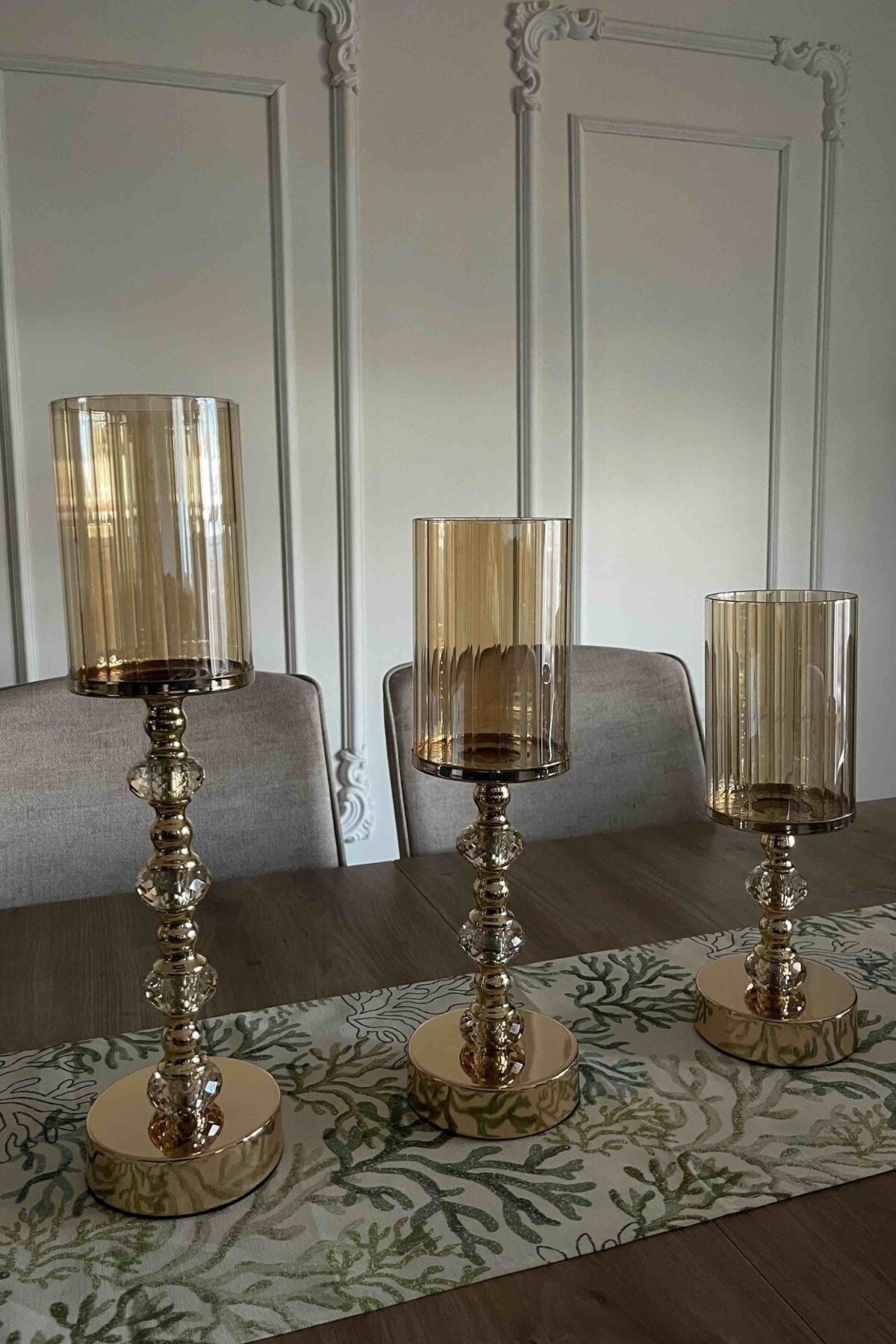 Gold shop candle plate