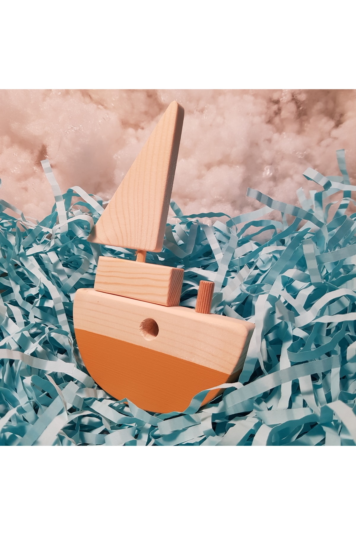 aswood El Yapımı Ahşap Oyuncak Baby Gemi Çocuklar için Hayal Gücünü Geliştiren Hediyelik Oyuncak fotoğrafı 3 (önizleme)