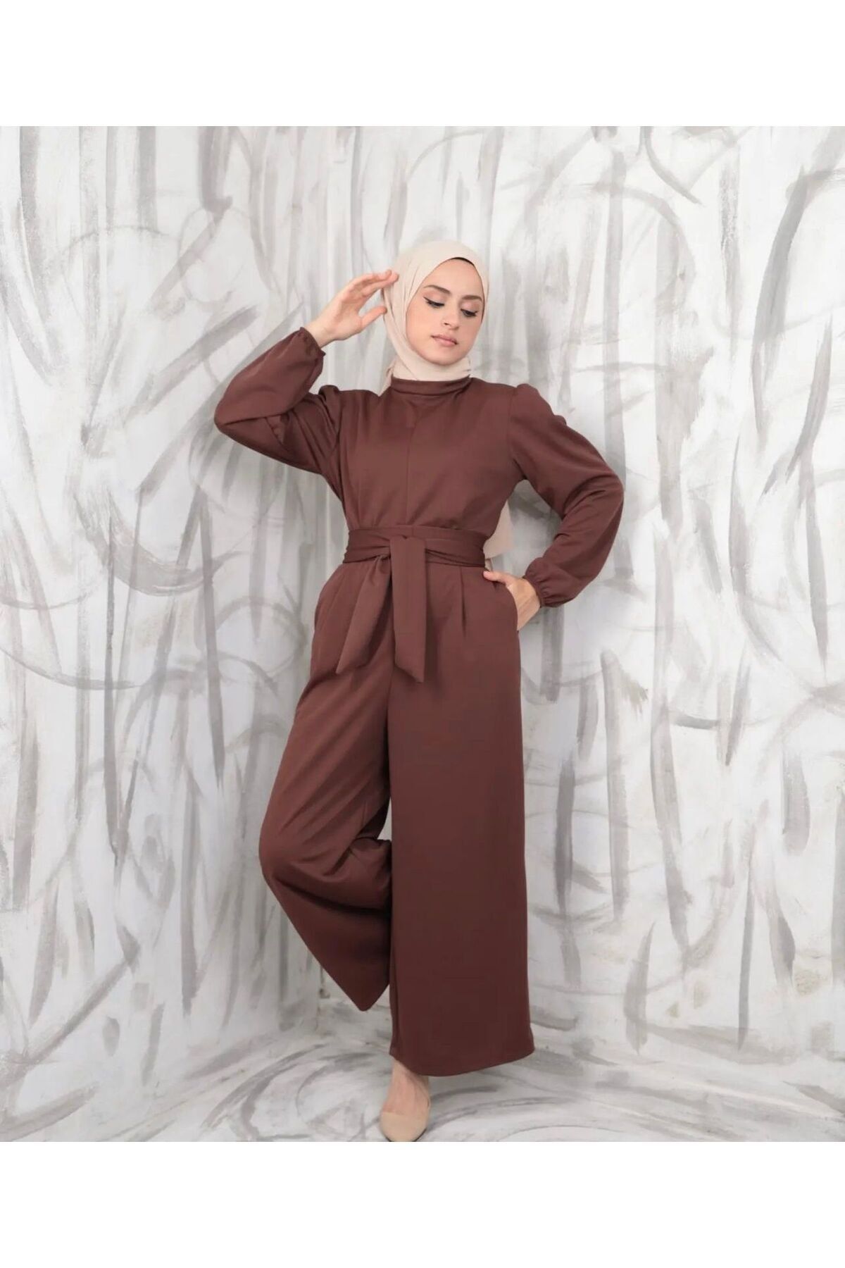 moda zeynaa-Overalls with wide wrapping 7