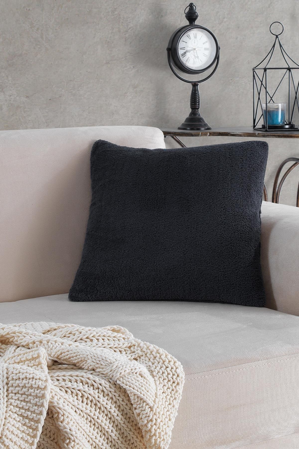 Dark grey throw best sale pillow