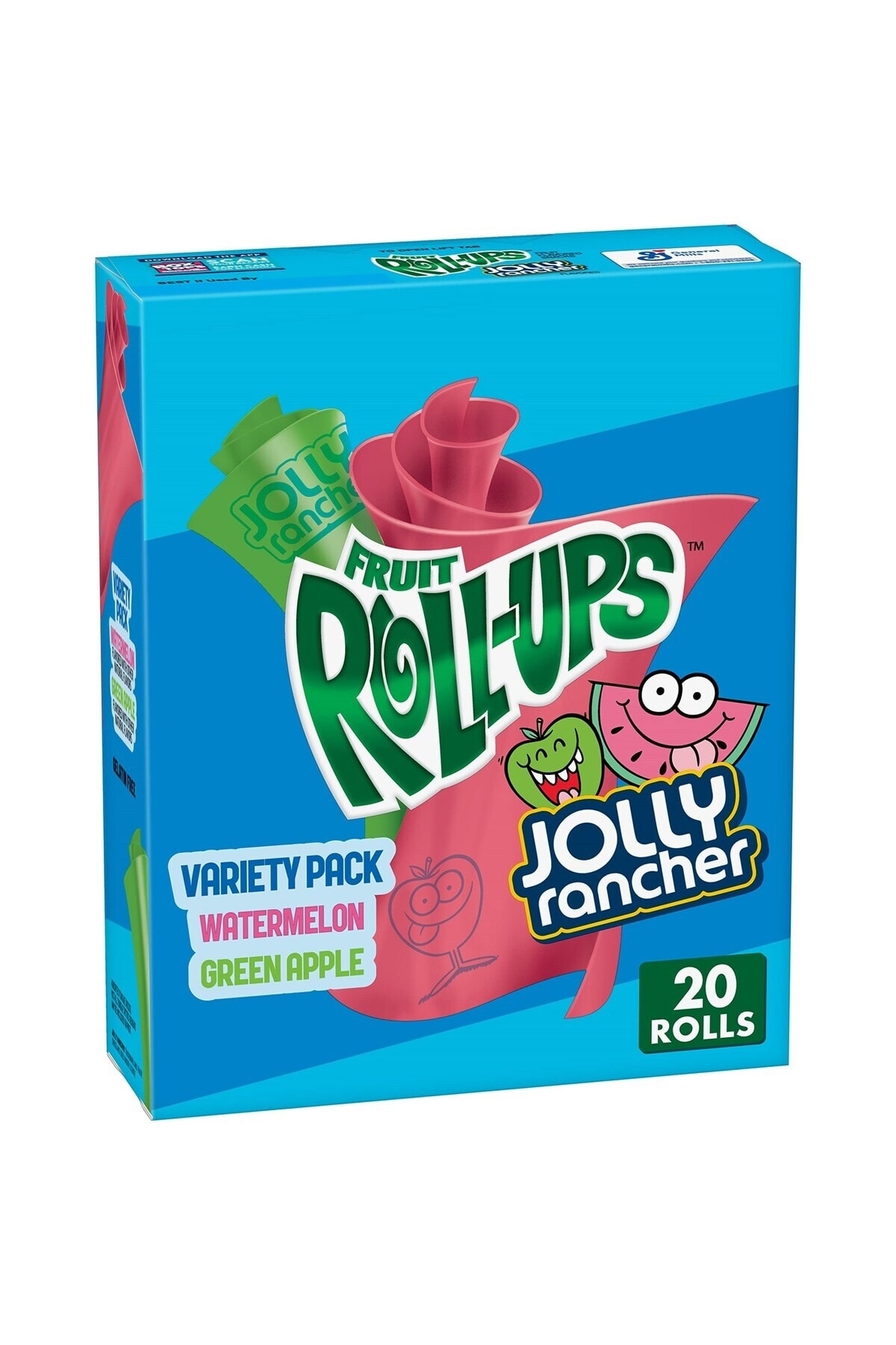 General Mills Fruit RollUps Fruit Flavored Snacks, Jolly Rancher Green