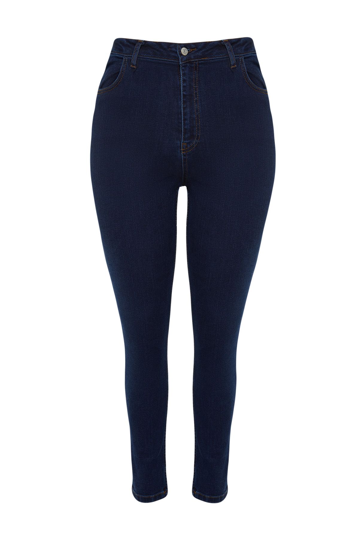 Navy blue skinny jeans womens hotsell