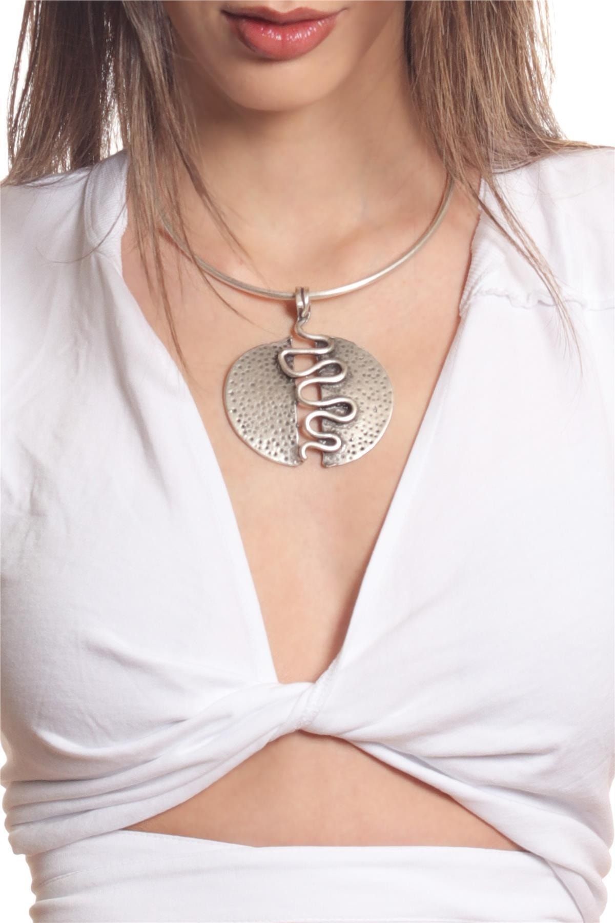 Snake shop charm necklace
