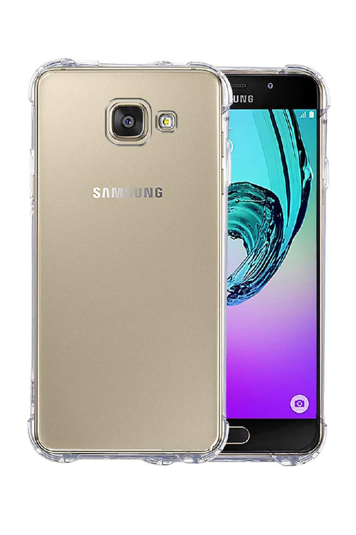 Samsung Galaxy A3 2016 Kapak Airbag Antishock Köşe Korumalı Şeffaf Silikon Kılıf