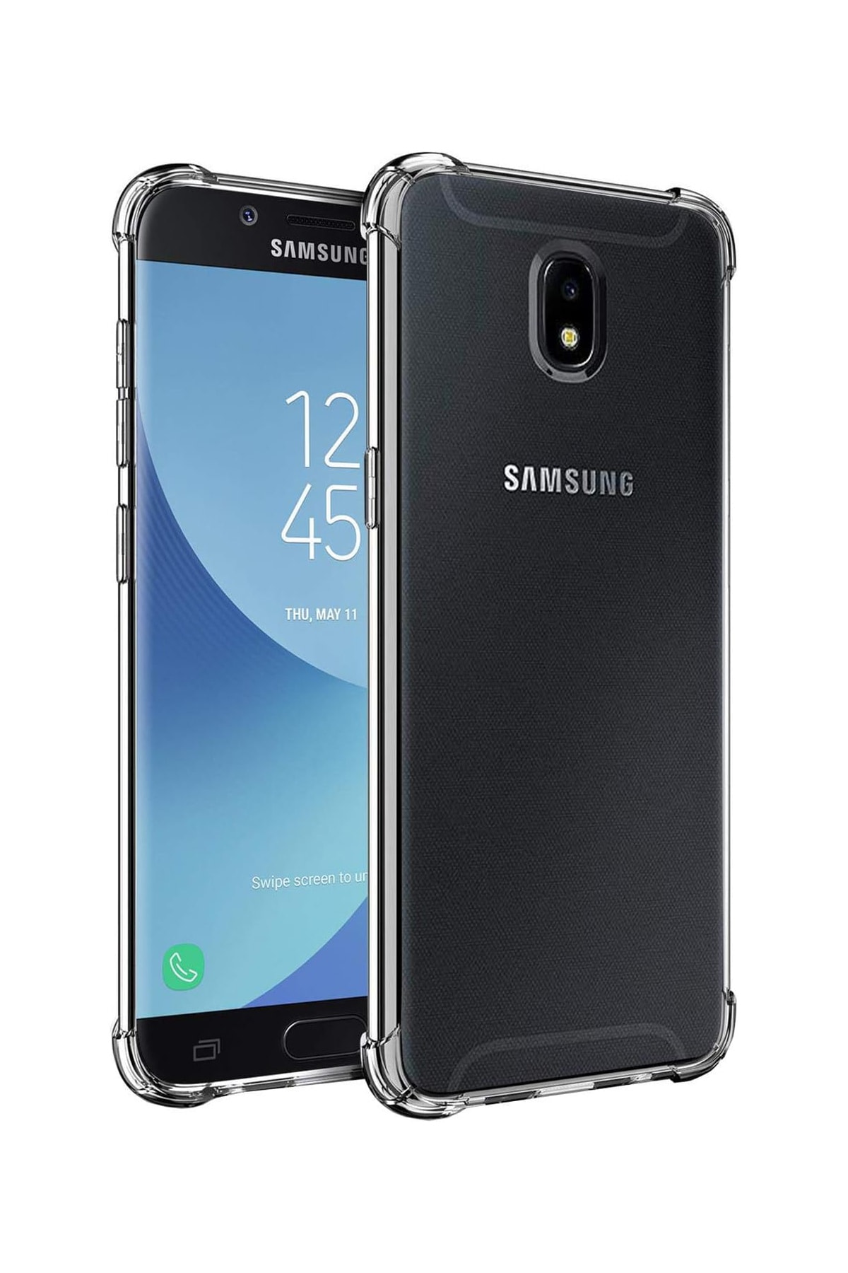 Samsung Galaxy J3 Pro Kapak Airbag Antishock Köşe Korumalı Şeffaf Silikon Kılıf