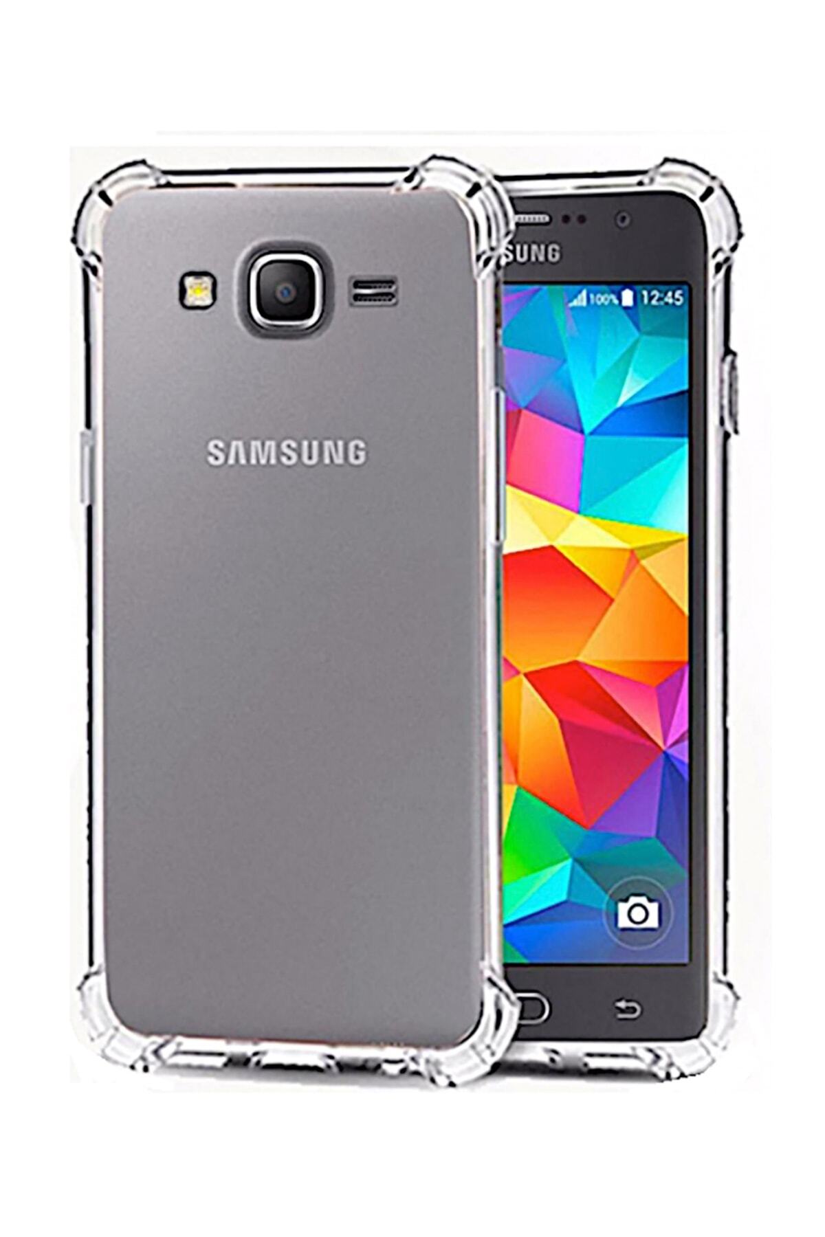 Samsung Galaxy Grand Prime Kapak Airbag Antishock Köşe Korumalı Şeffaf Silikon Kılıf