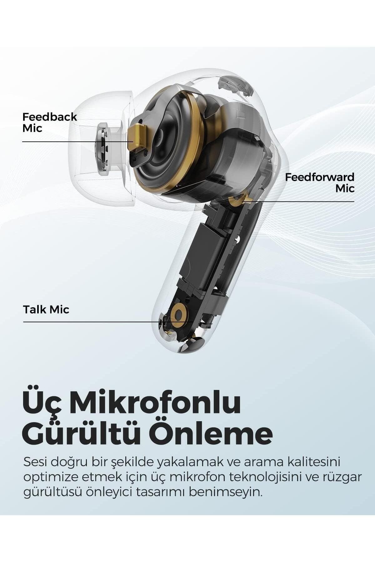 Capsule 3 Pro Hi-Res Ses Sertifikalı 3+3 Mikrofon ANC-ENC 5.3 Bluetooth Kulaklık - 6