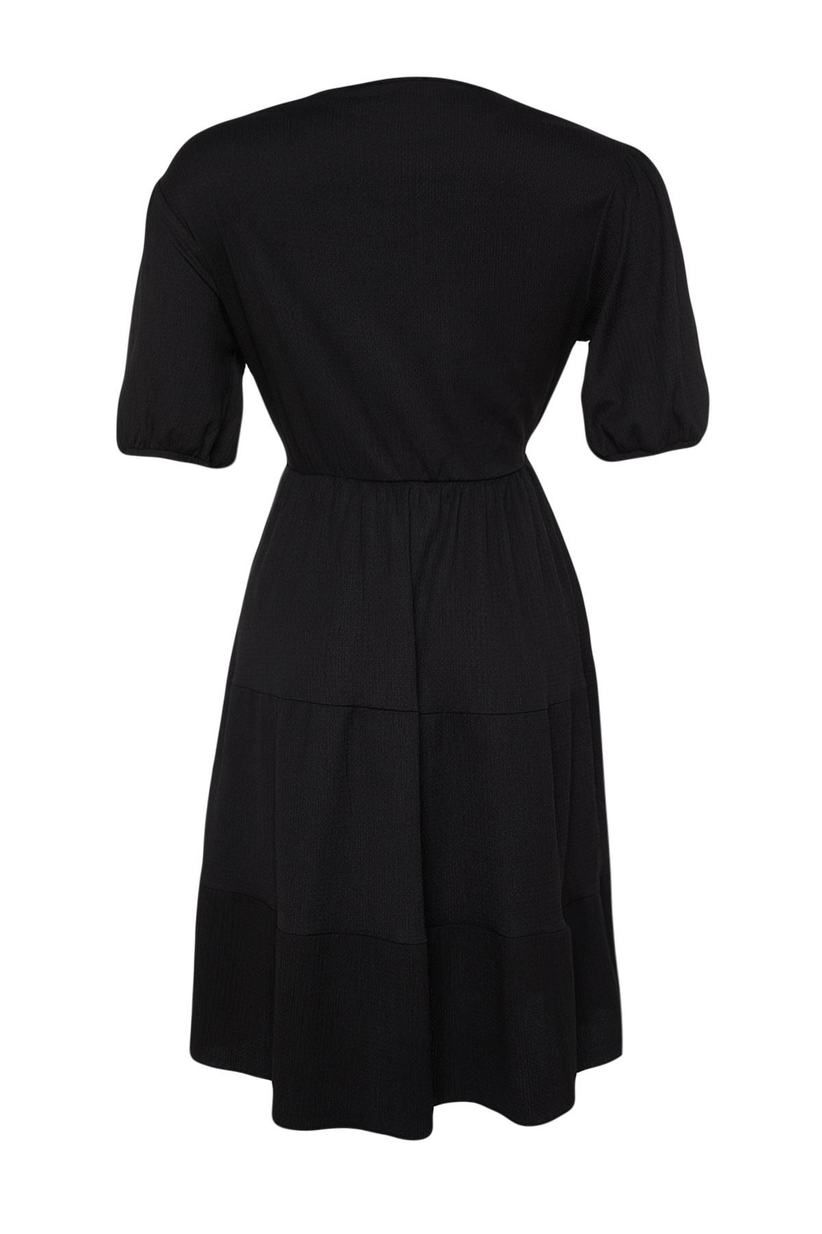 Trendyol Curve-Rochie tricotată de mărime mare, cu decolteu în V, cu închidere dublu, TBBSS22EL2987 8