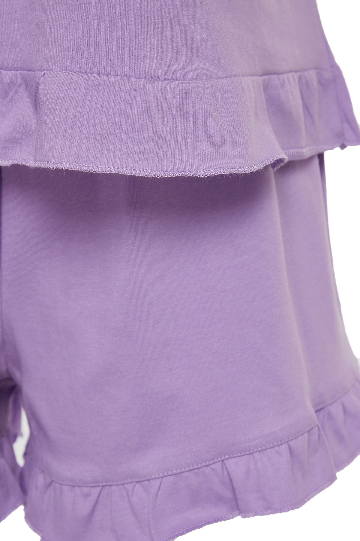 Trendyol Curve-Detailní sada pyžama s fialovým řemínkem TBBSS22PT0564 7