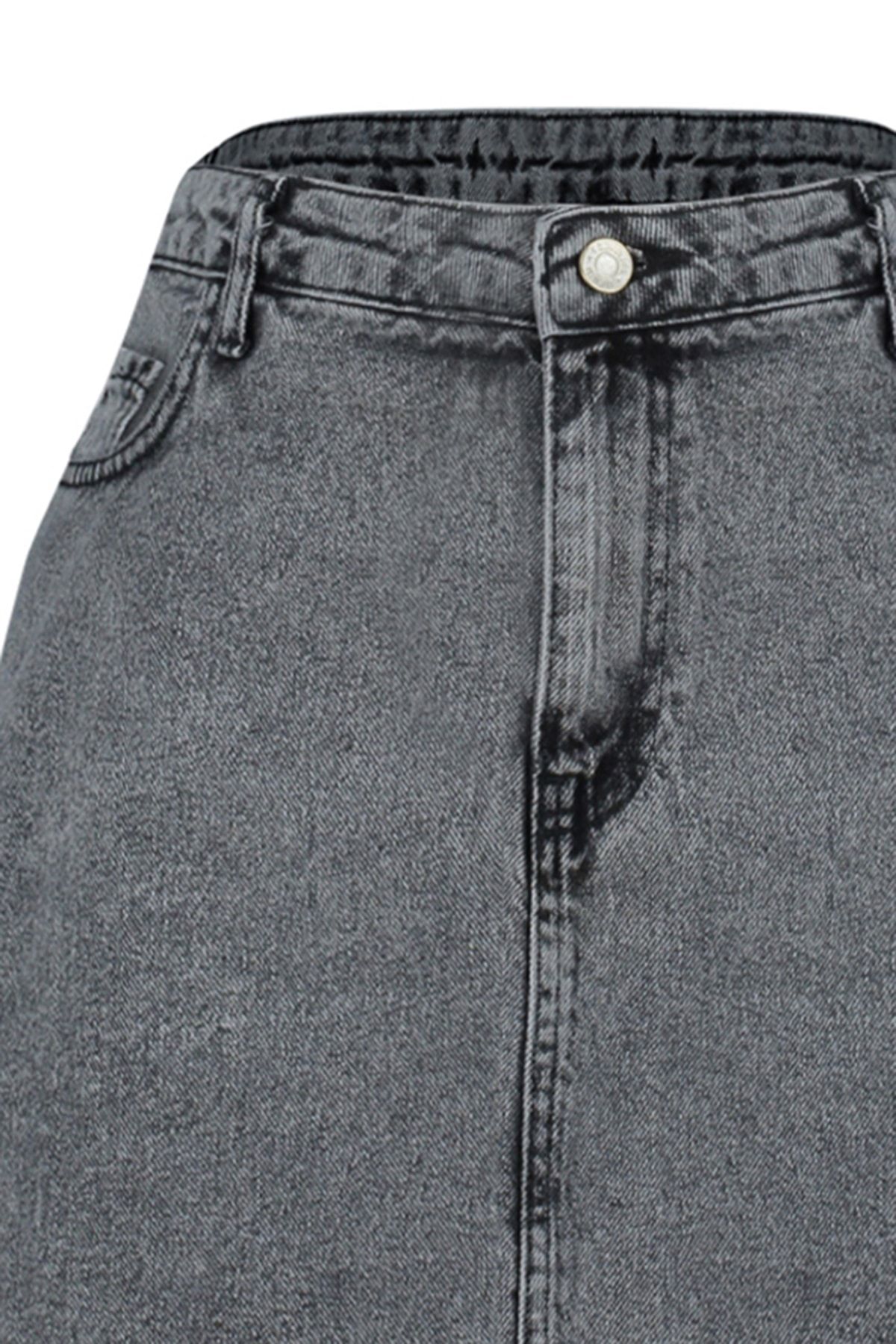 Dark gray jean skirt cheap