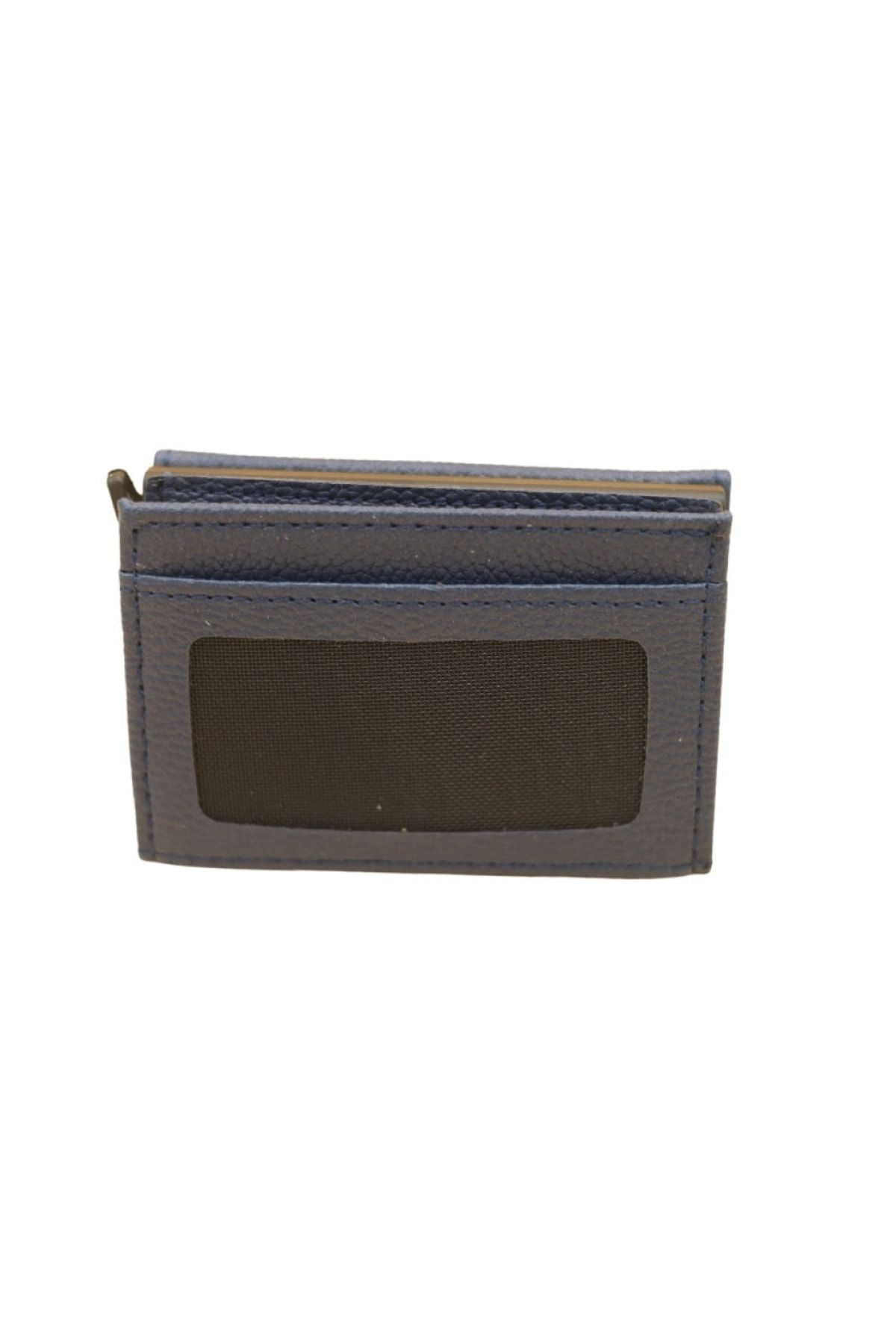 MKM-1312 Automatic Card Holder with Internal Patch - Pattern-01 - Navy Blue -91 4