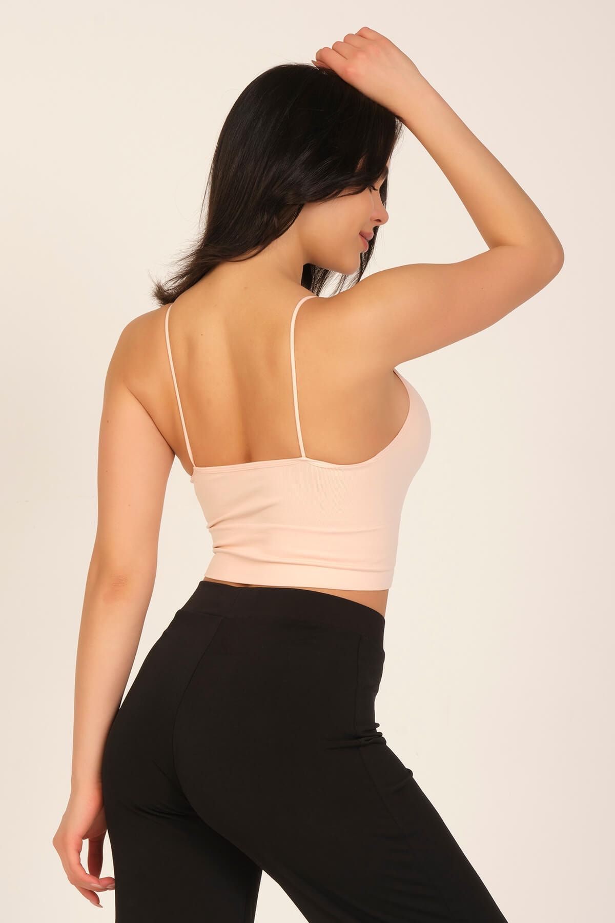 FOREVER MORE thin strap crop top Trendyol