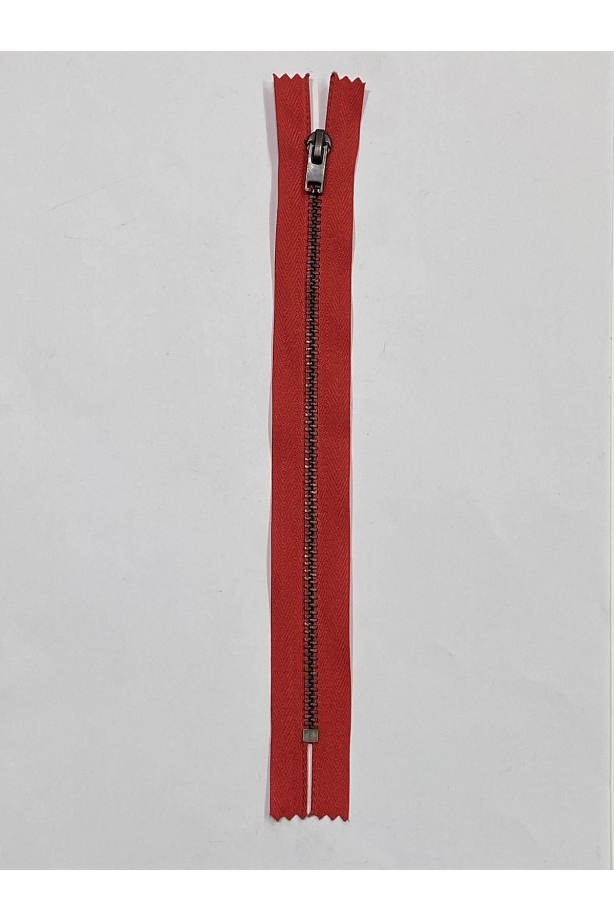Jeans zipper / iron tooth trouser zipper / red oxide 20 cm