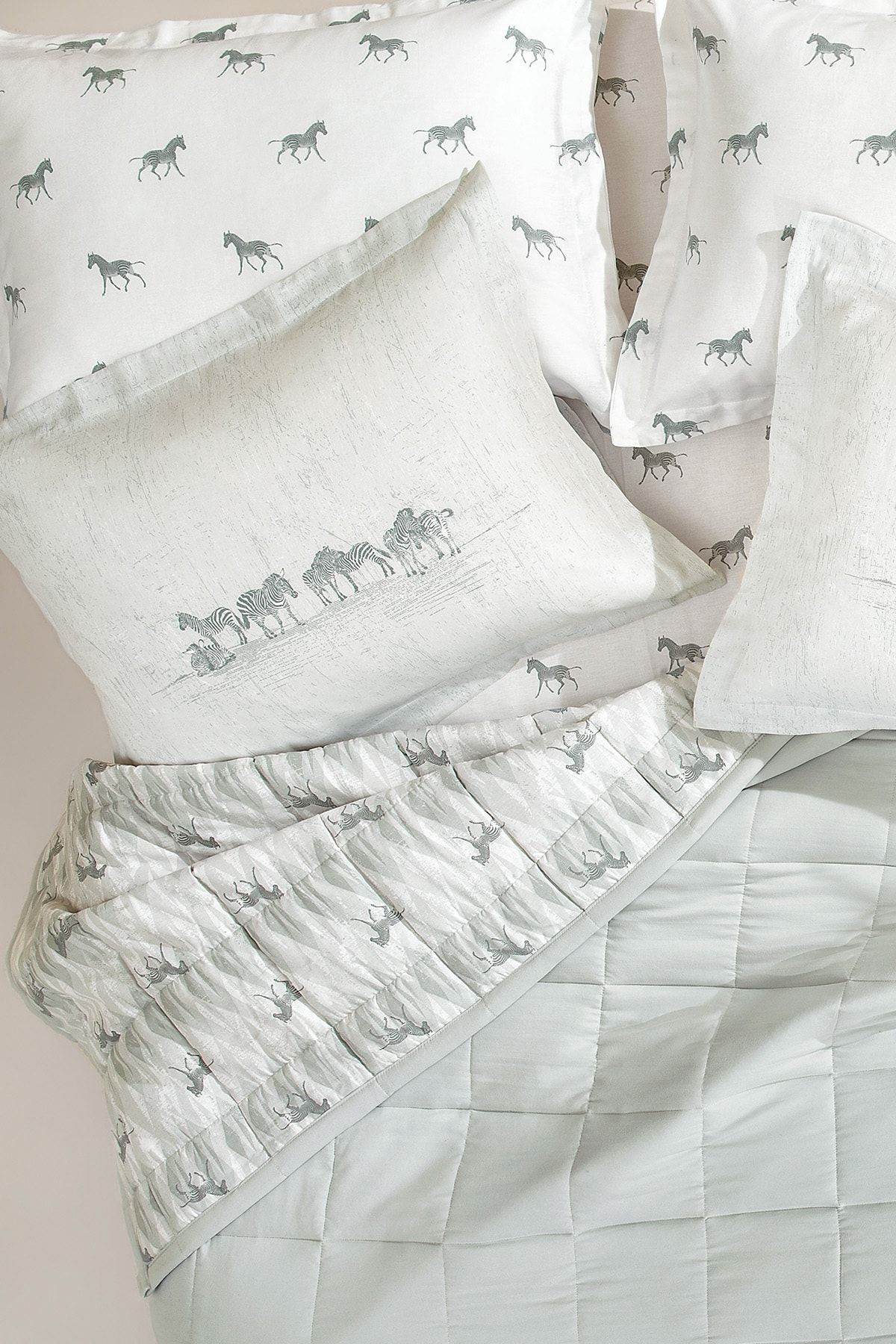 Yataş-Edwin Double Co-Mic Bedspread Set - Sage 3