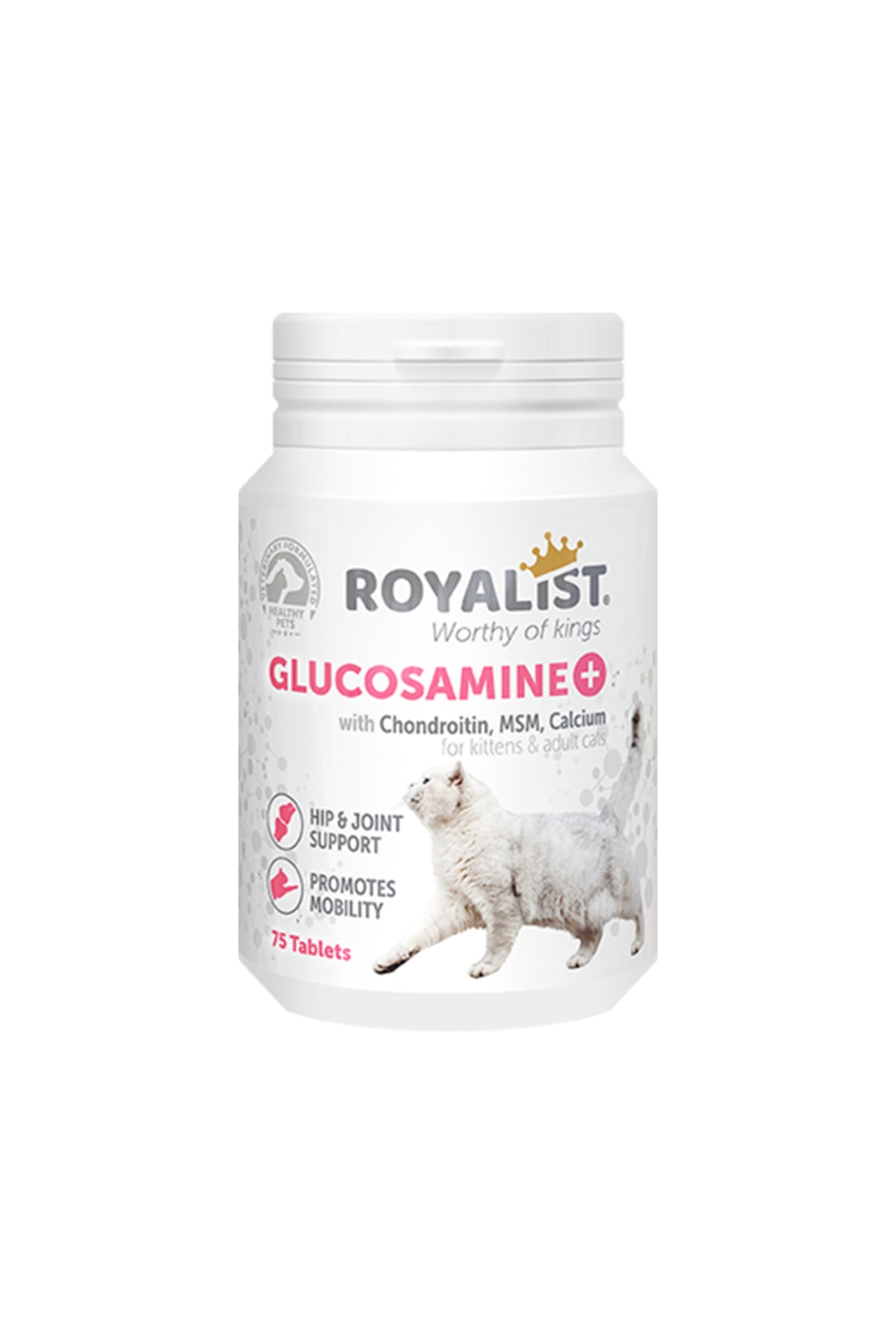akçakoyunlu Royalist Glucosamine Kalça ve Eklem Sağlığı Kedi Tableti (75 Tablet)