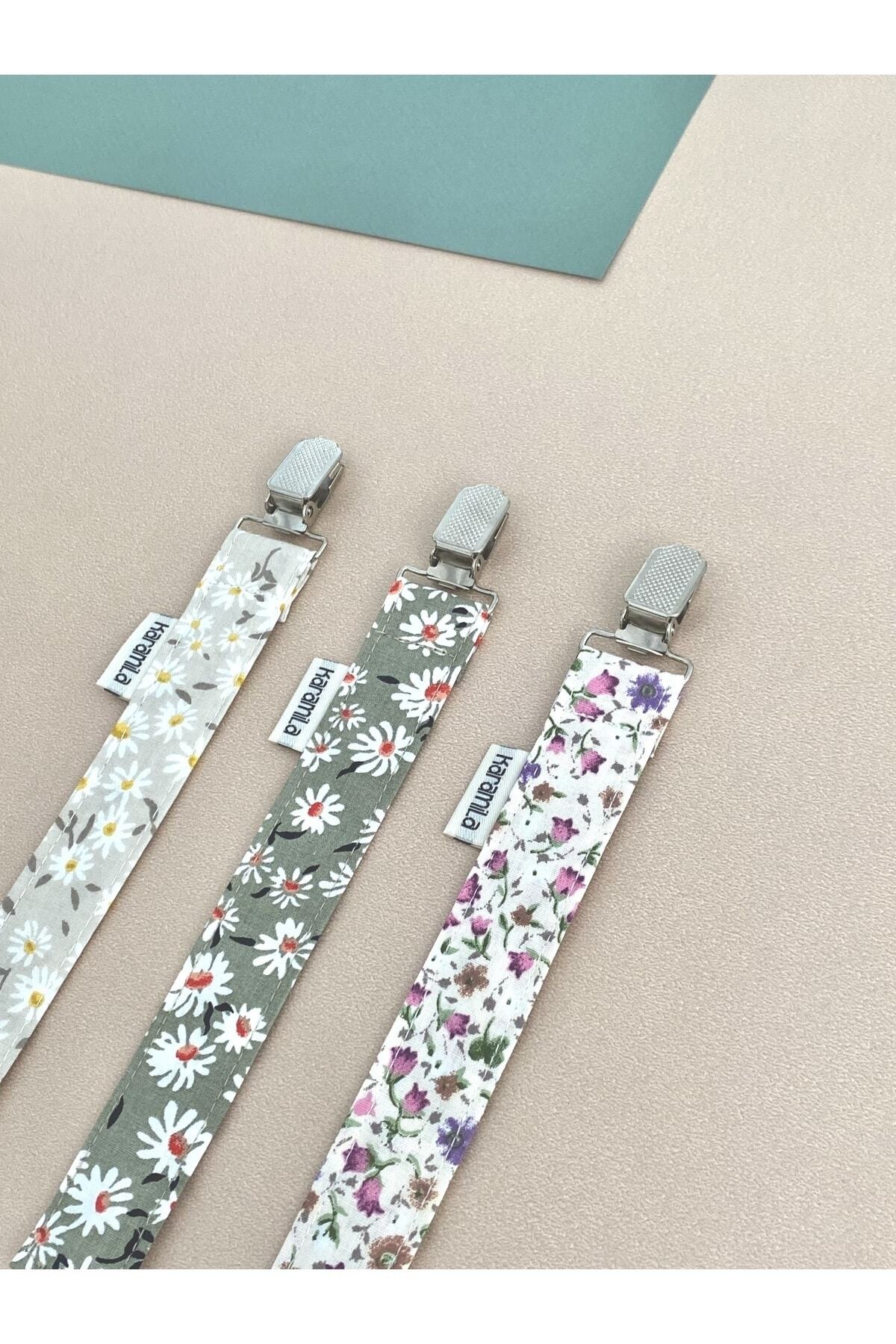 KARAMİLA 3'lü Set Bebek Emzik Askısı - Emzik Zinciri - Emzik Tutacağı fotoğrafı 3 (önizleme)