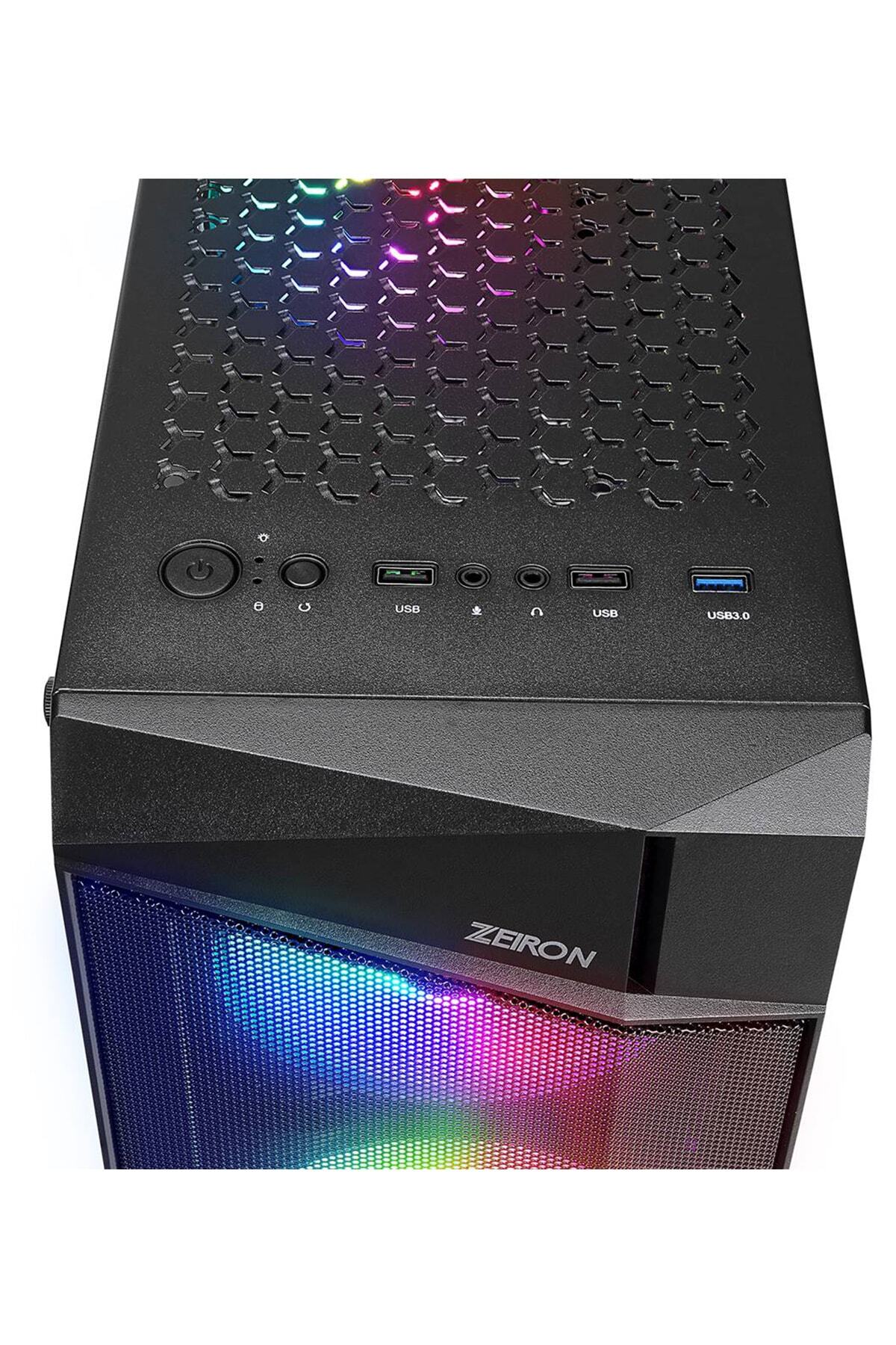Zeiron Montreal 4x120mm RGB Fanlı Mesh Panel Mid-Tower Gaming