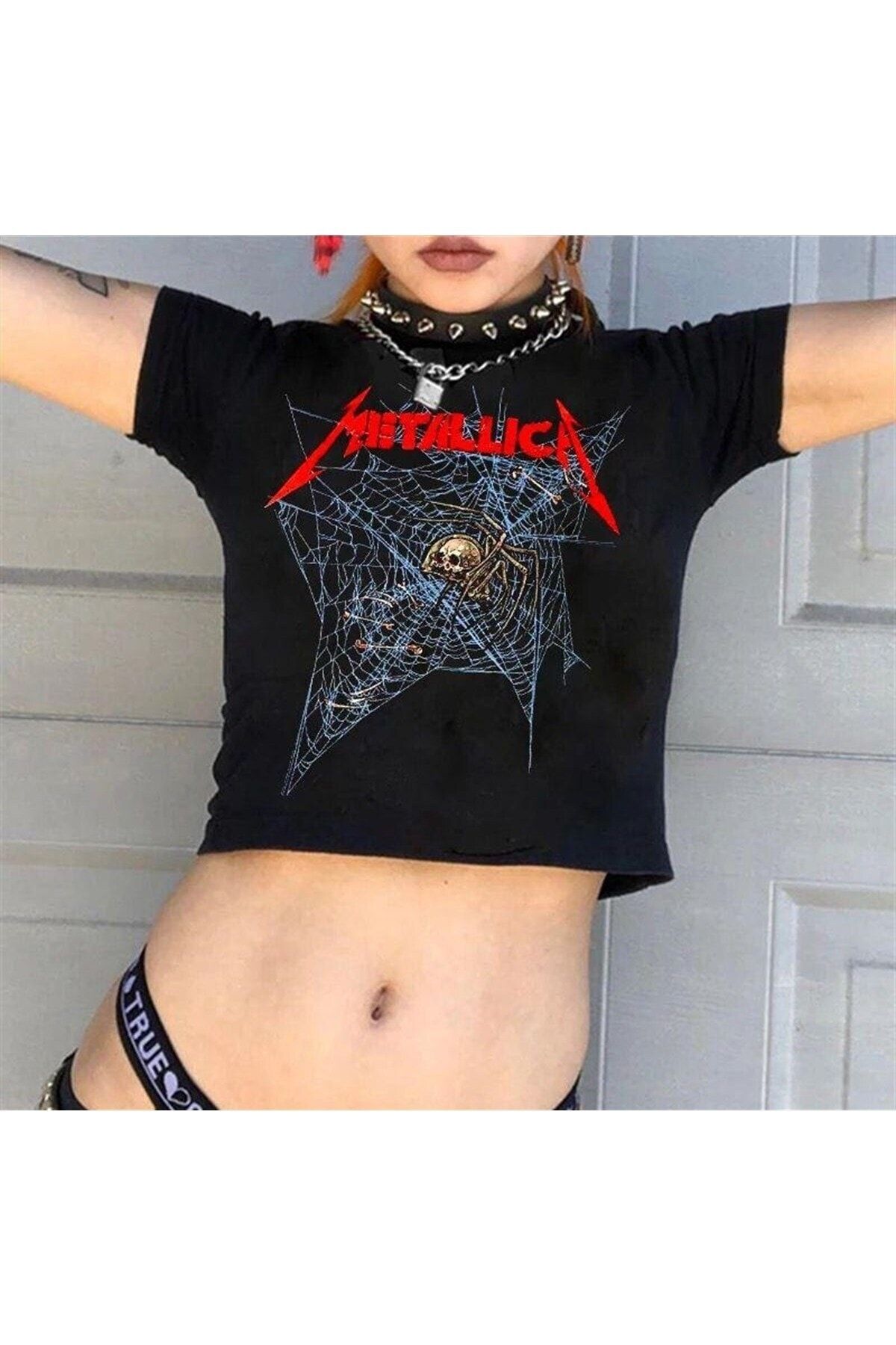 Metallica online crop hoodie