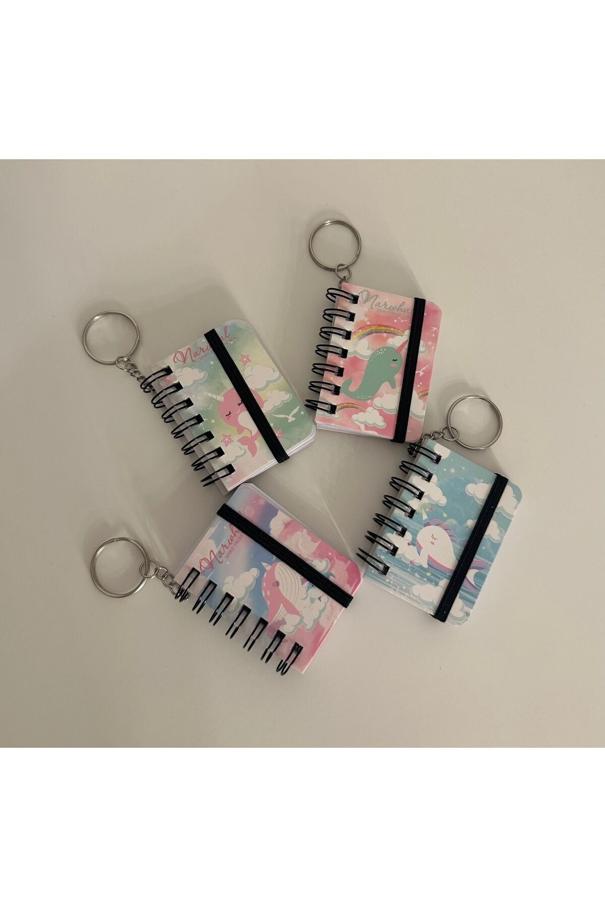 SF SCRAPBOOK KIRTASİYE-Mini Notebook Scrapbook Journal with Keychain 2