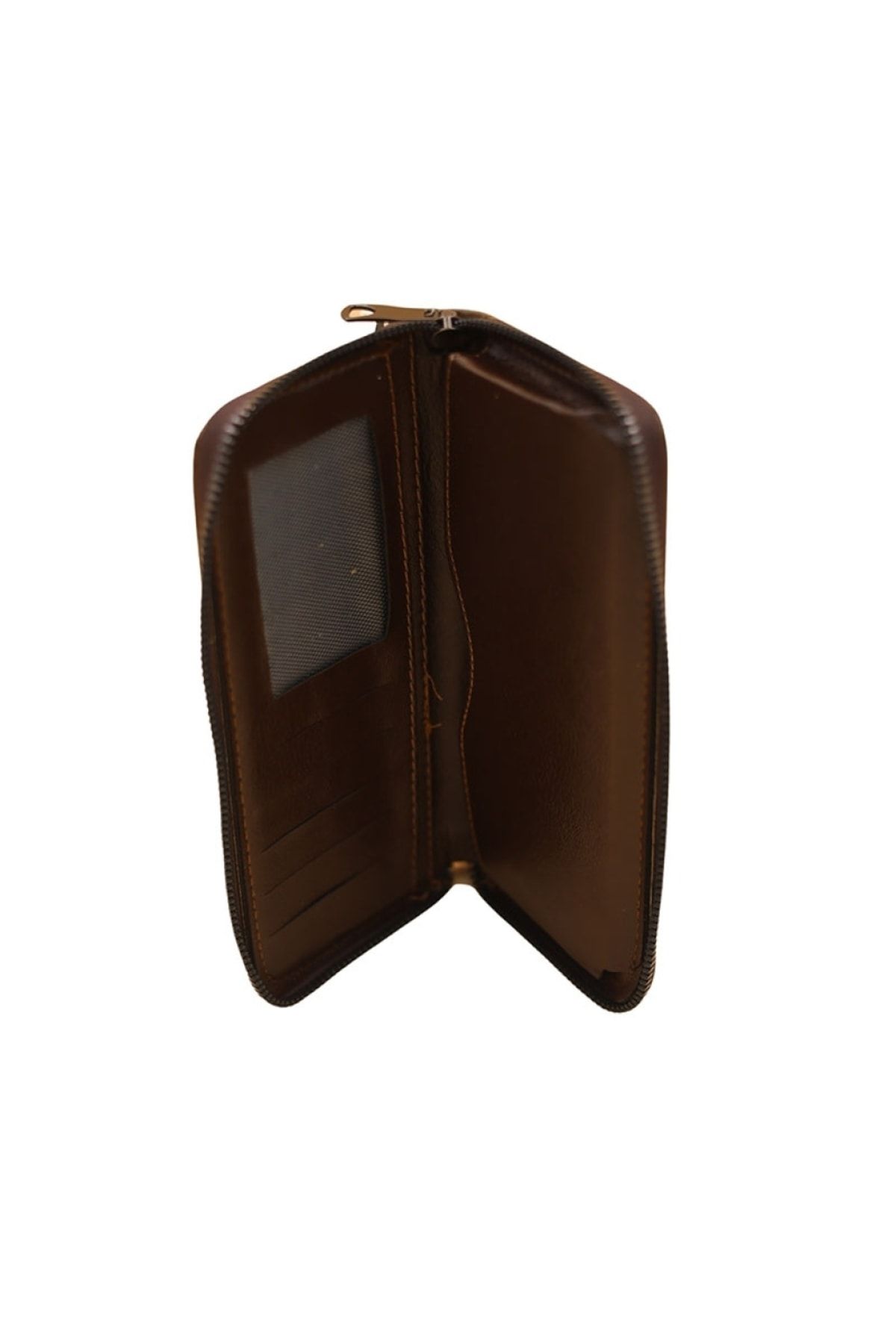 MKM-Zippered Men's Wallet - Pattern-01 - Light Brown -45 3
