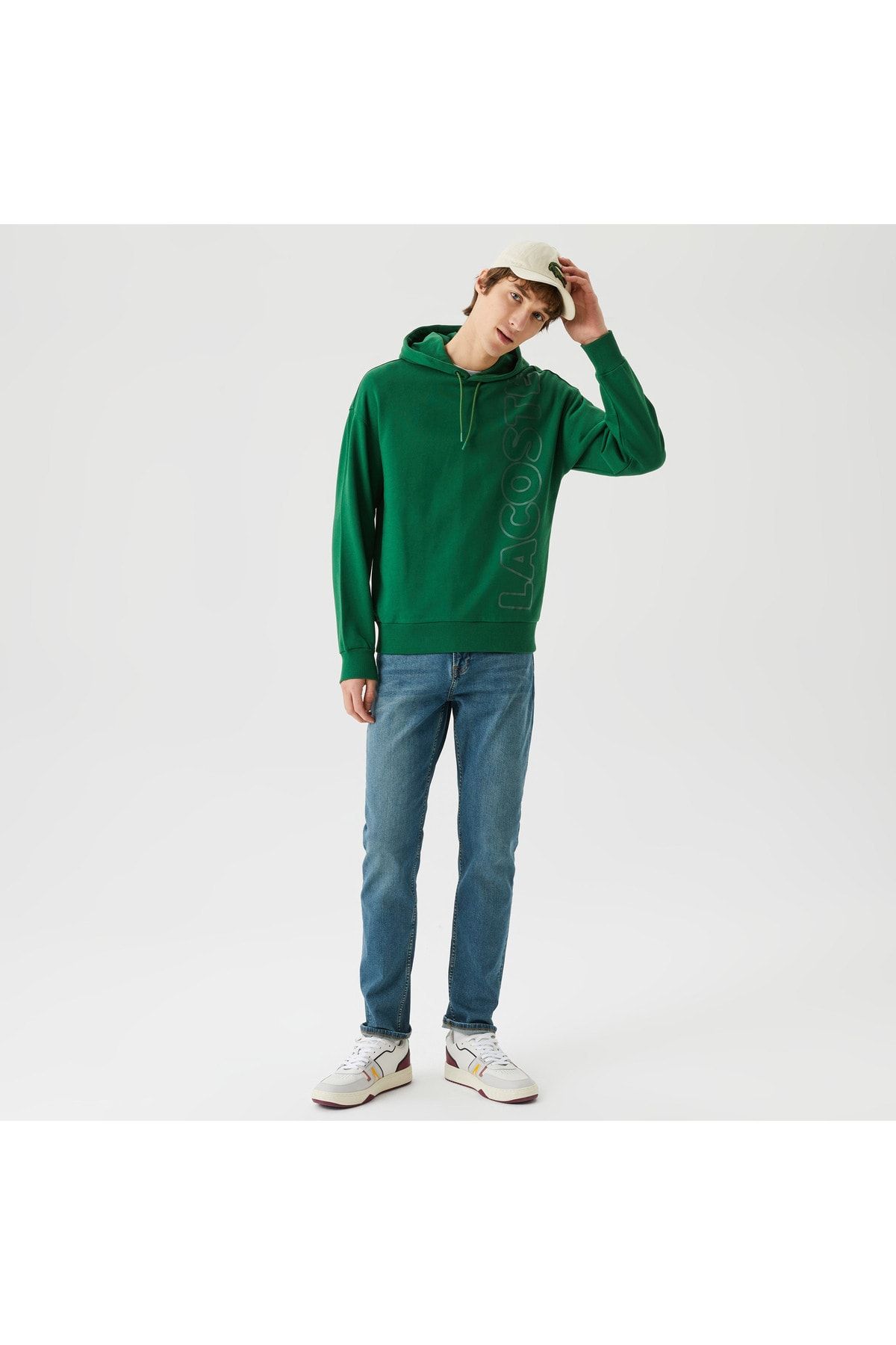 Lacoste Unisex Relax Fit Cooded Green پیراهن سبز