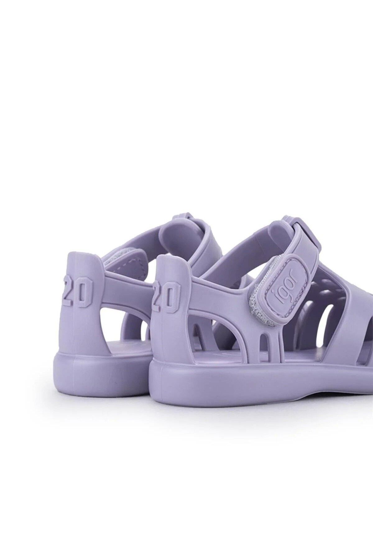 صندل بنفش دخترانه و پسرانه بچگانه بچه های یونیسکس Lila Sandals Tobby Solid IGOR