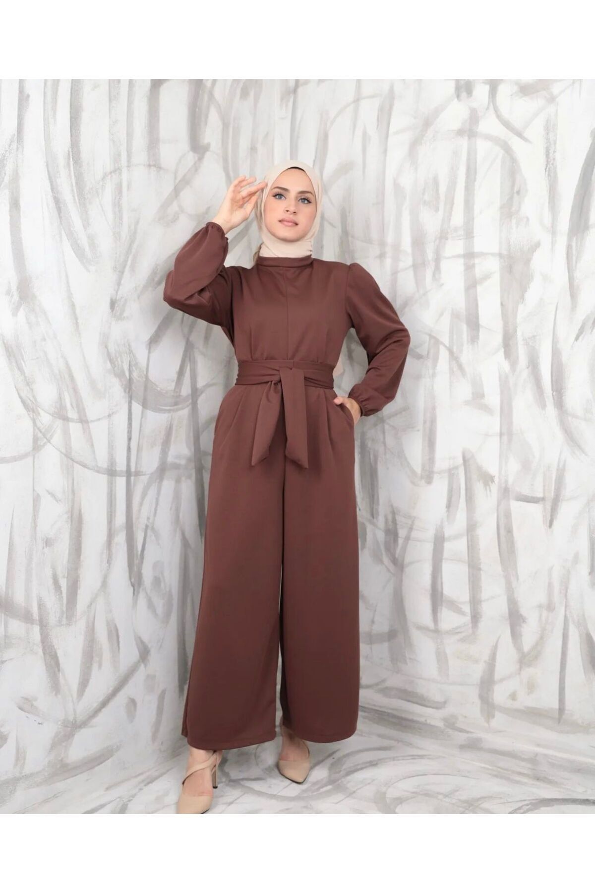 moda zeynaa-Overalls with wide wrapping 2