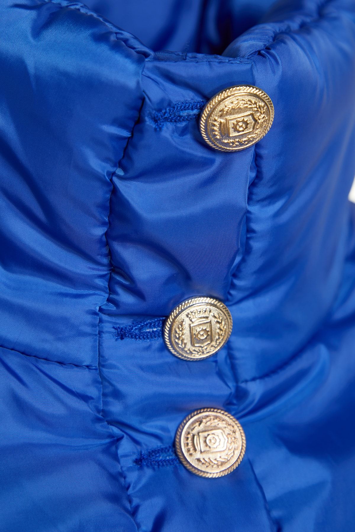 Trendyol Collection-Detailní prošívaná bunda Saks Blue Gold Button TWOAW24MO00052 7