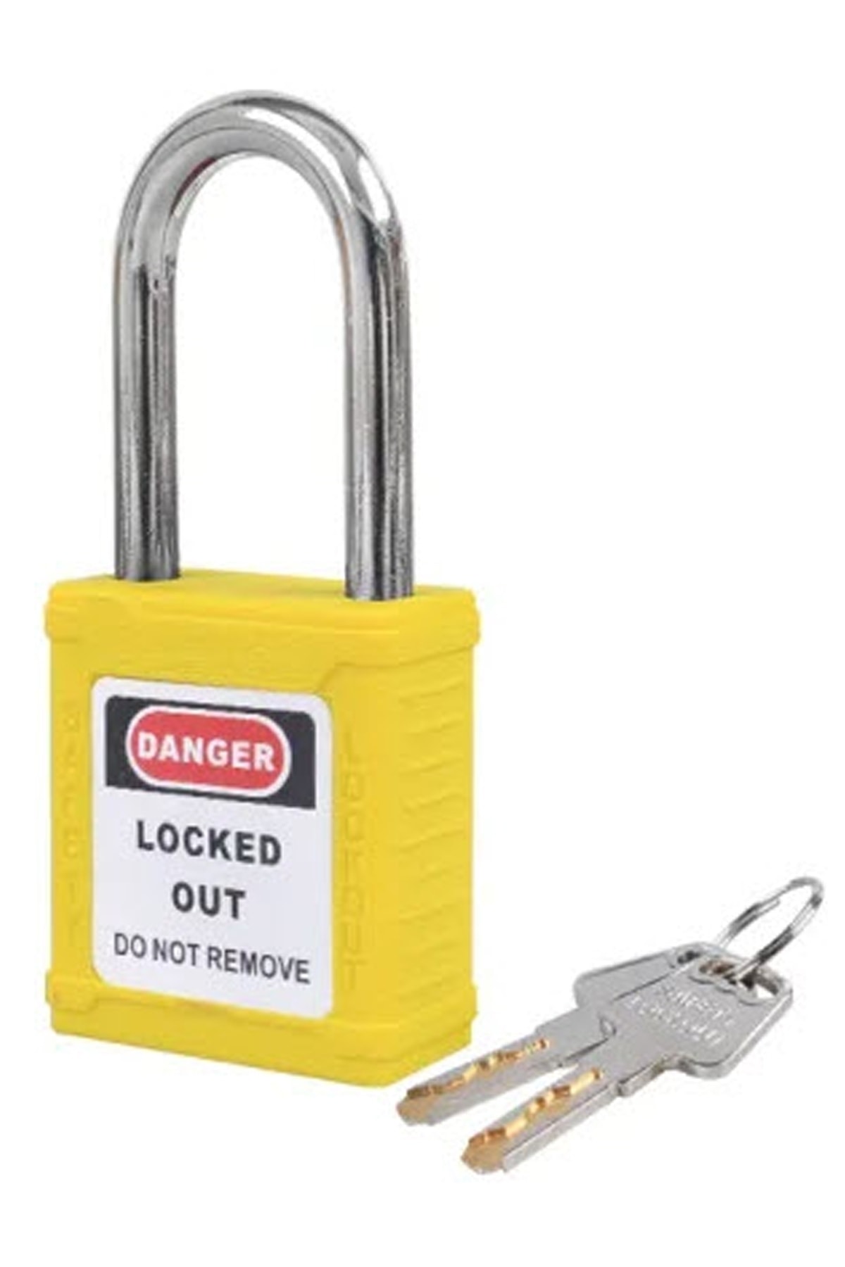 Kaizen Market 38mm Paslanmaz Çelik Emniyet Asma Kilit (Sarı)