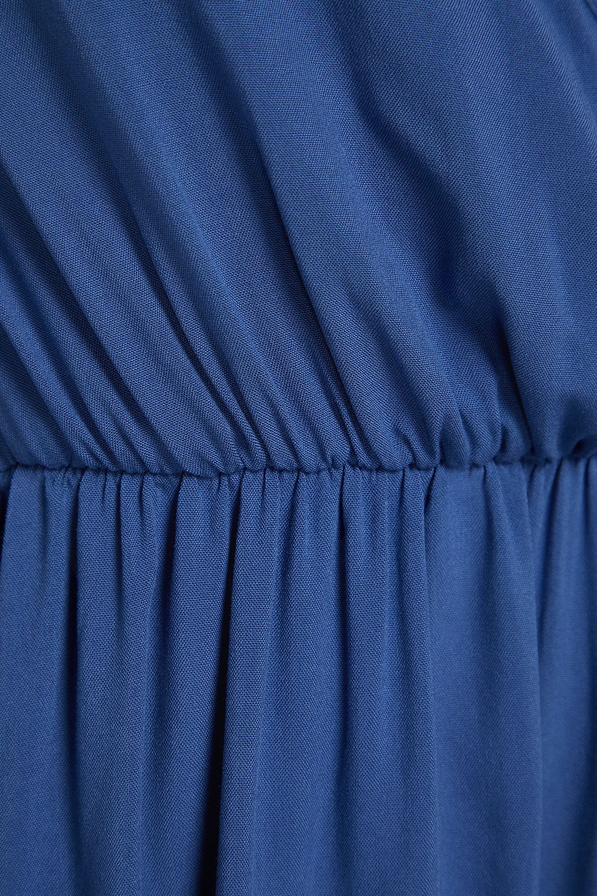 Trendyol Curve-Φόρεμα Indigo Woven με διπλό κλείσιμο TBBSS22EL0540 7