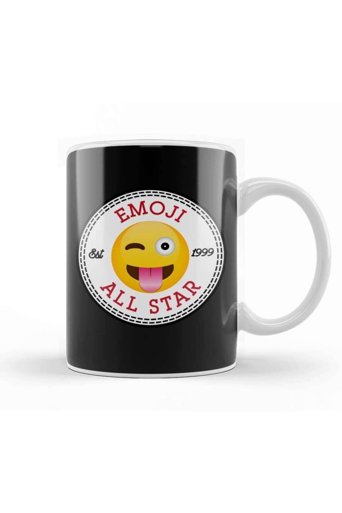 Bask D kkan Winky Tongue Emoji All Star Converse Logo Mug Cup