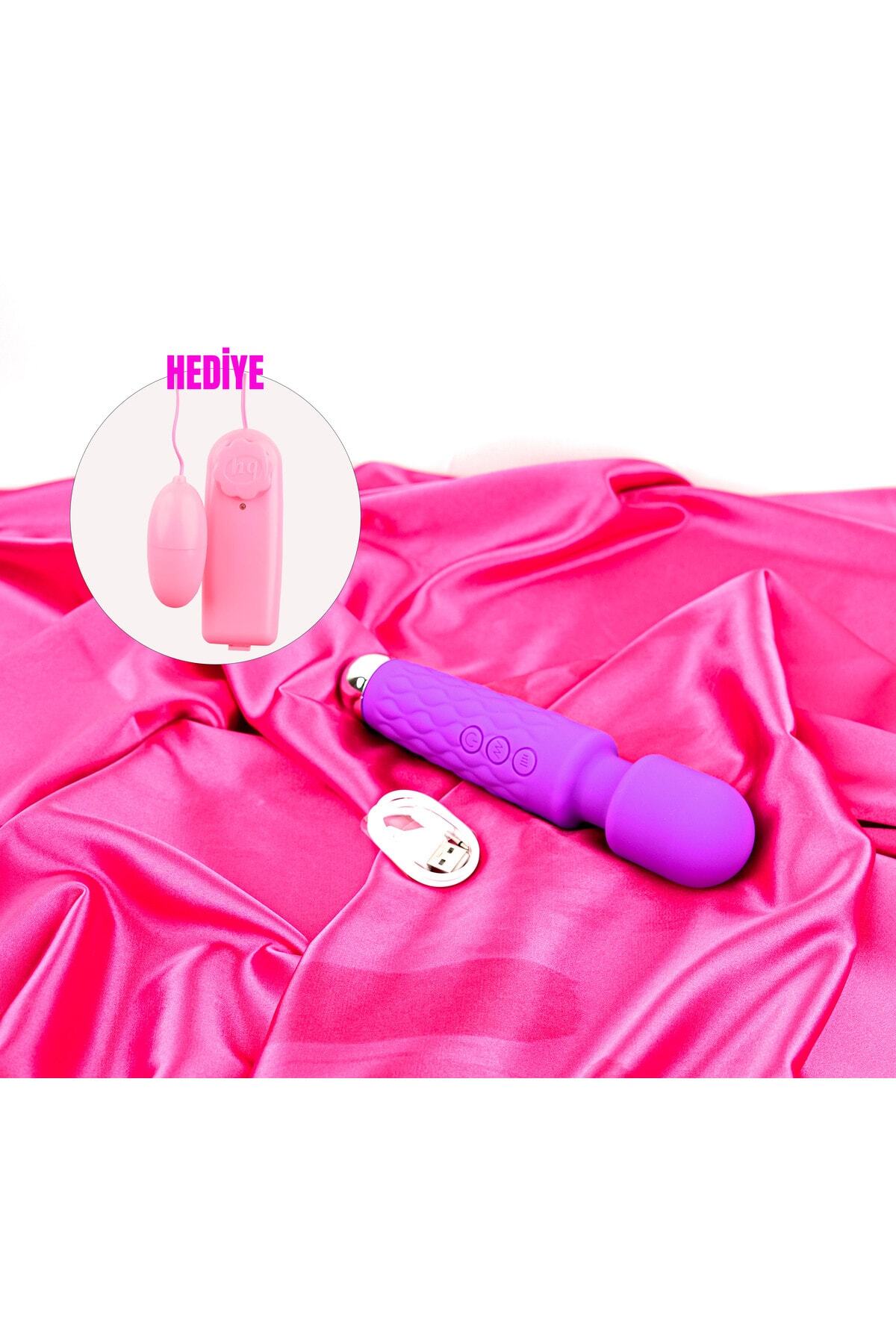 Female Wand Massager Şarjlı Mikrafon Vibratör 28 Hz 5