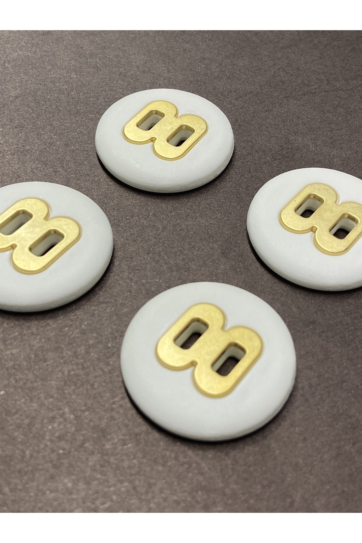 Italian coat coat button / set of 4 / off white