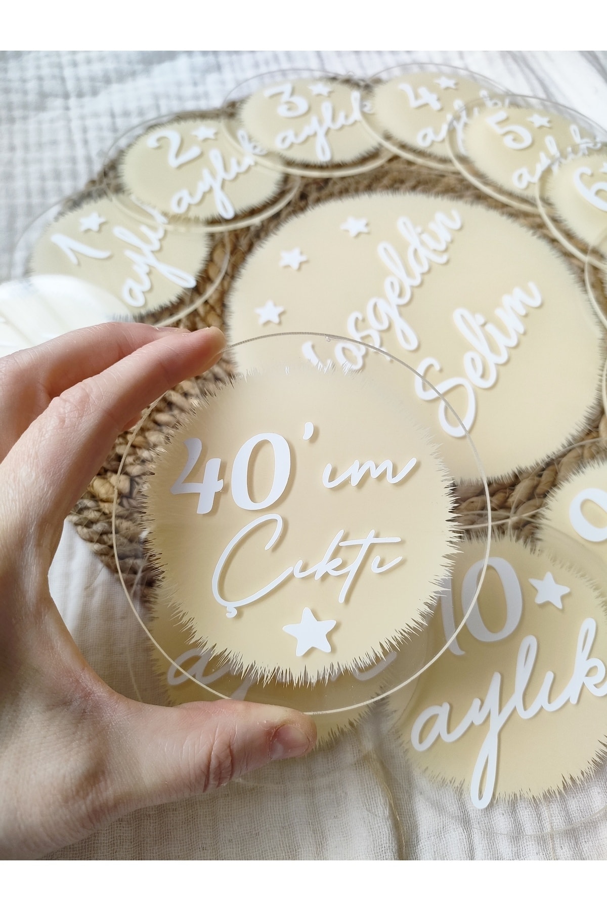 Tinytasarım Bebek Anı Disk / Ay Kartı fotoğrafı 4 (önizleme)