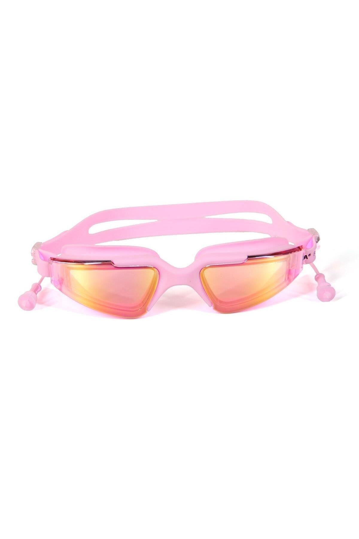 BERMUDA Silikon Sörf Yüzücü Gözlüğü [kulaklıklı | Uv Koruma] Pembe