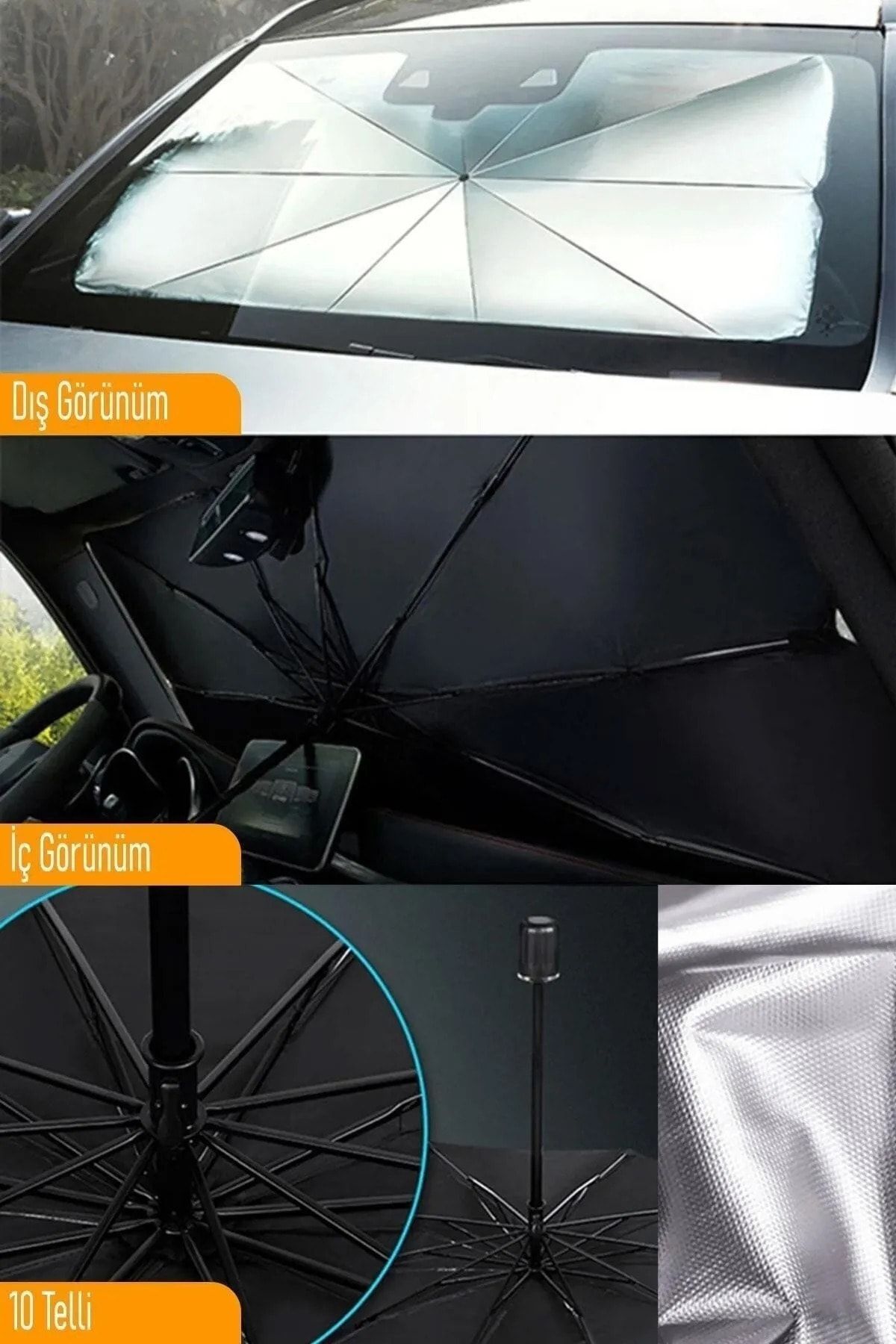 Universal-For Renault Latitude Car Front Window Sunshade Foldable Sunshade Umbrella Windshield Canopy 3