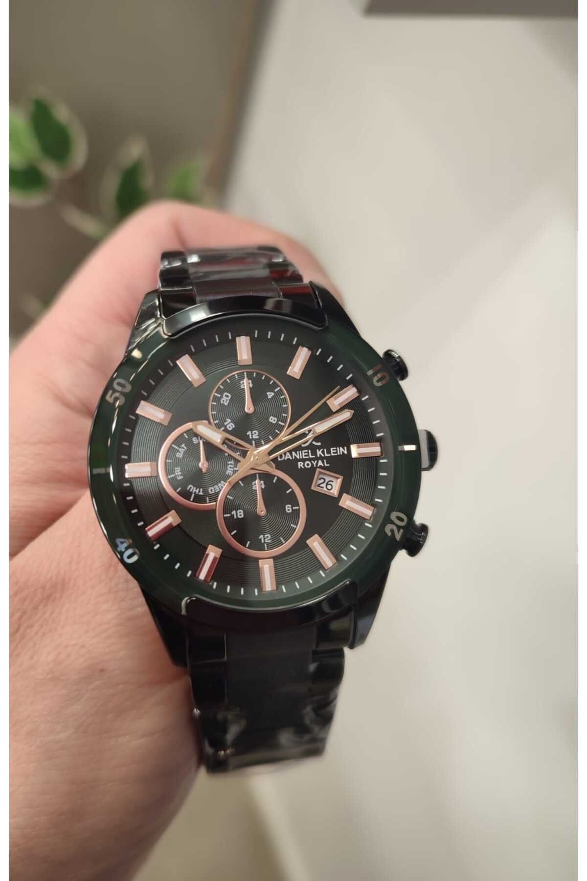 Daniel klein black analog watch discount