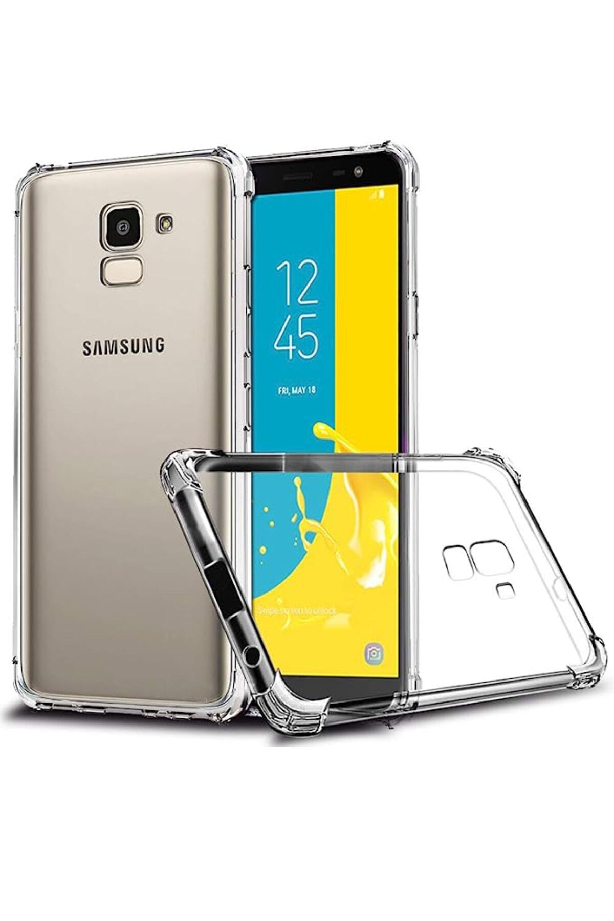 Samsung Galaxy J6 Kapak Airbag Antishock Köşe Korumalı Şeffaf Silikon Kılıf