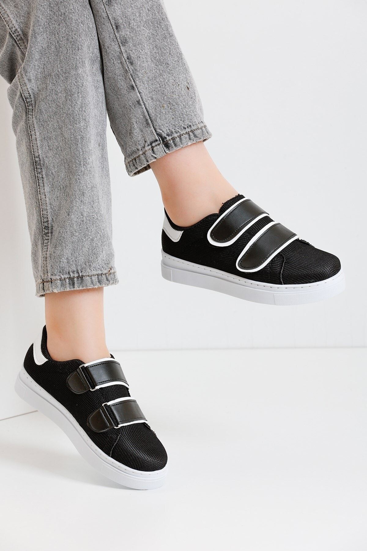Black velcro trainers on sale womens