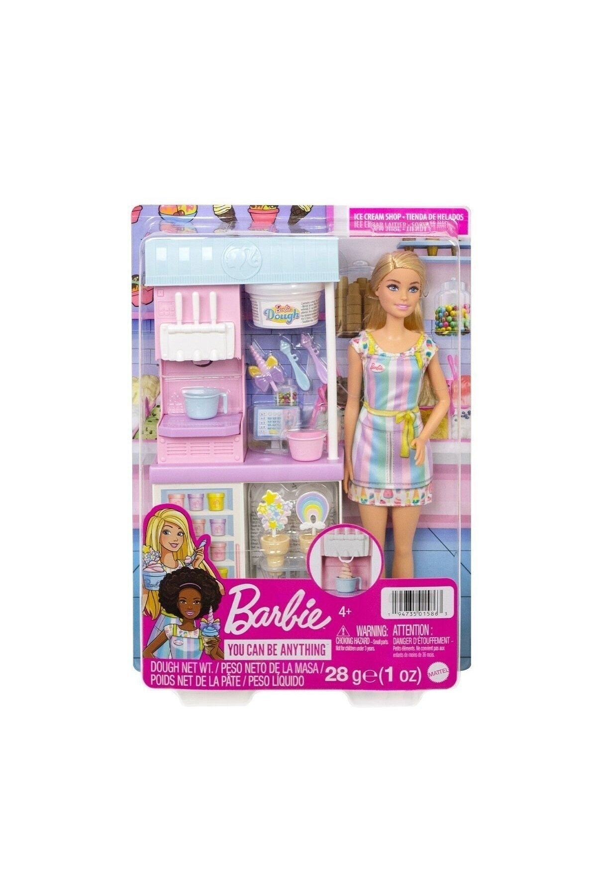 HCN46 Barbie Ice Cream Shop Playset, Barbie When I Grow Up