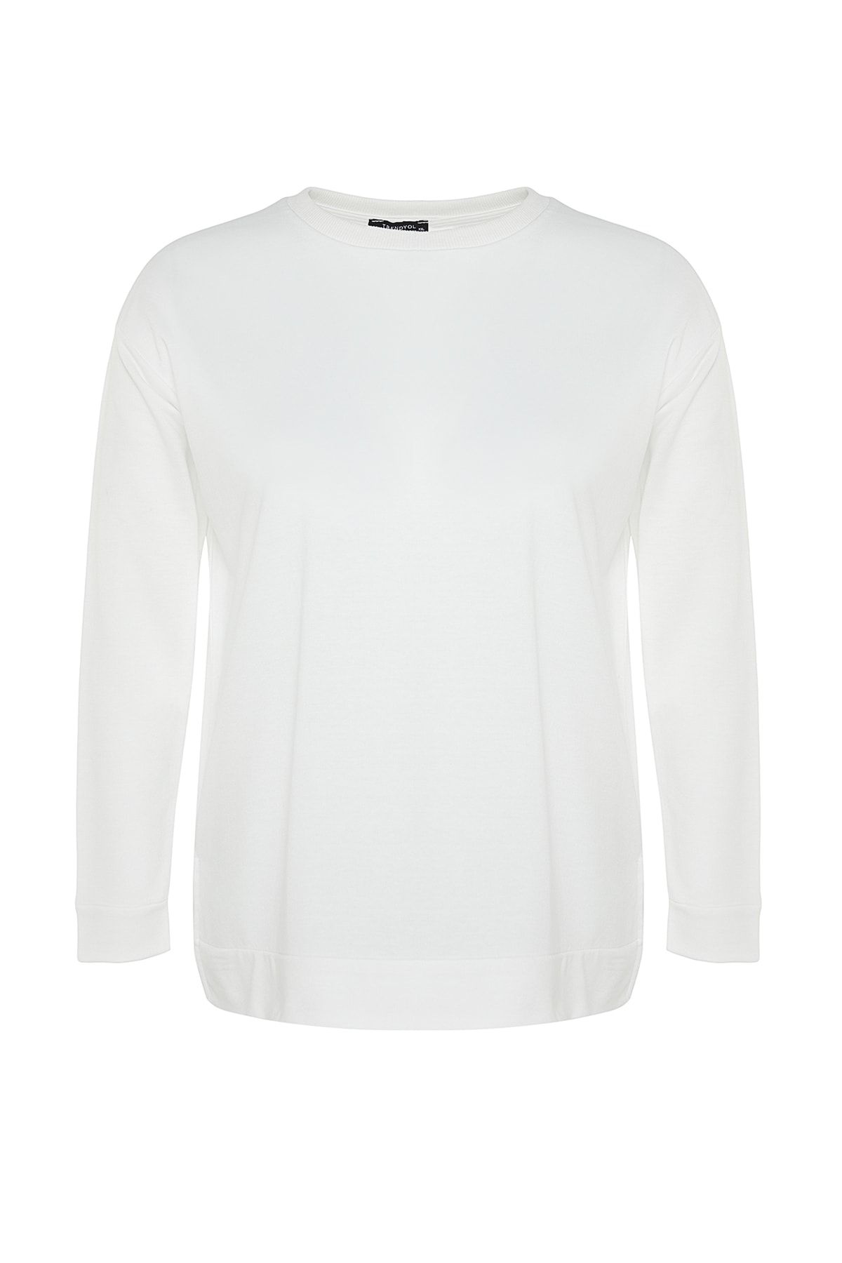 Trendyol Curve-Ecru Slit Detailed Thin Knitted Sweatshirt TBBSS22SW0172 6
