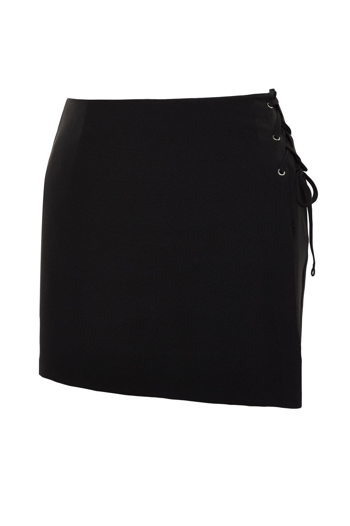 Trendyol Curve-Fustă cu pantaloni scurți cu țesătură neagră TBBSS22AP00001 6