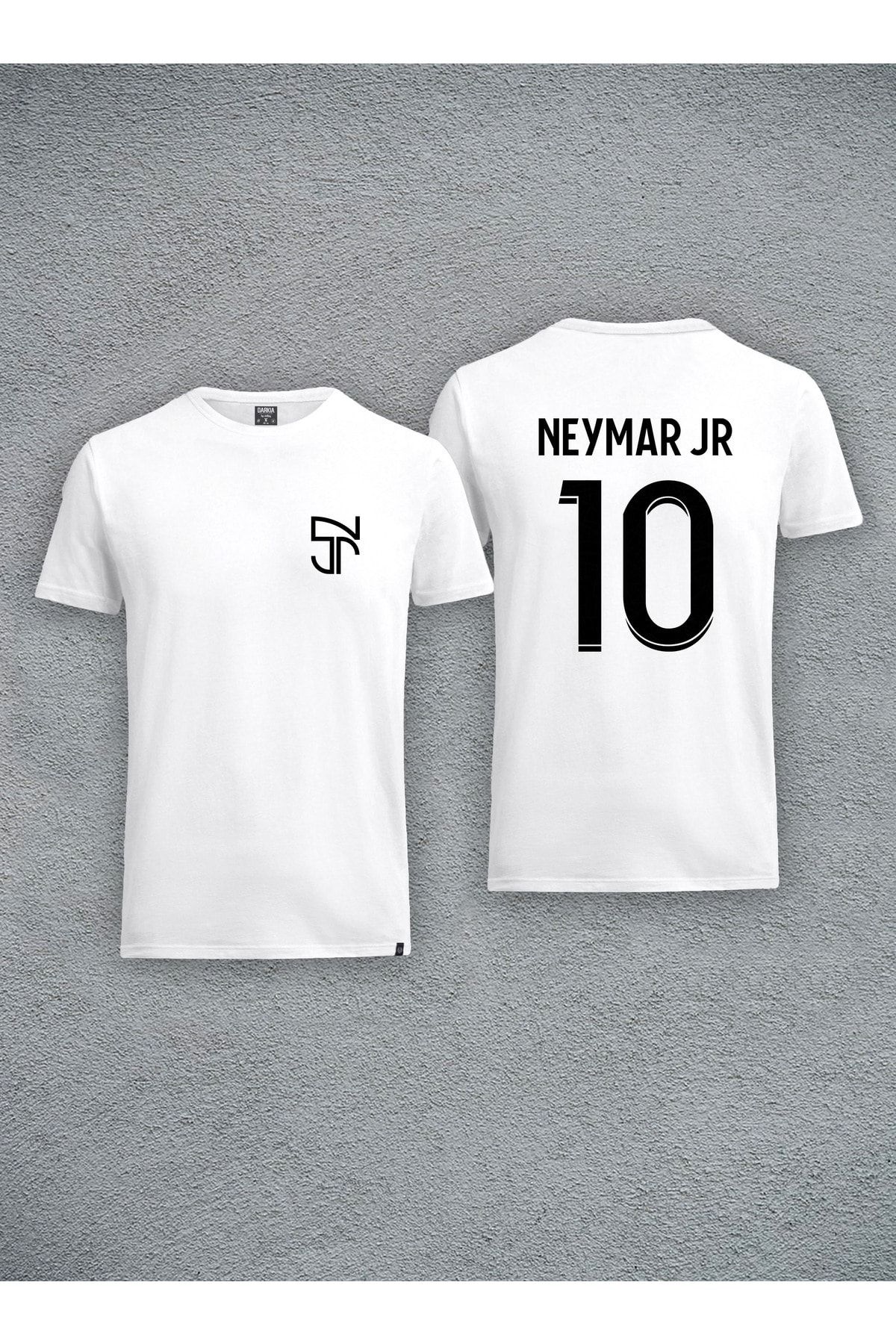sielta-Tricou negru de fotbal cu imprimeu Neymar Jr - Design special unisex 1