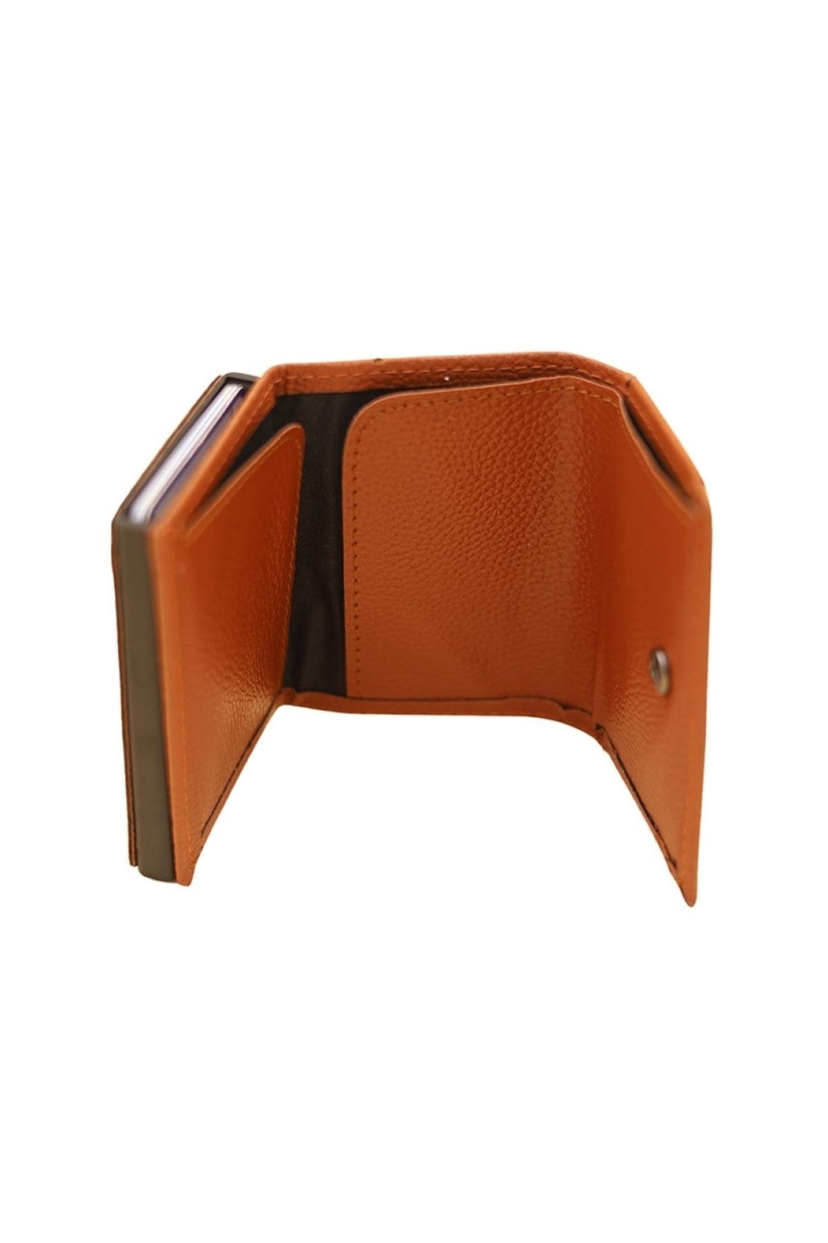 MKM-1312 Automatic Card Holder with Internal Patch - Pattern-01 - Tan -75 2