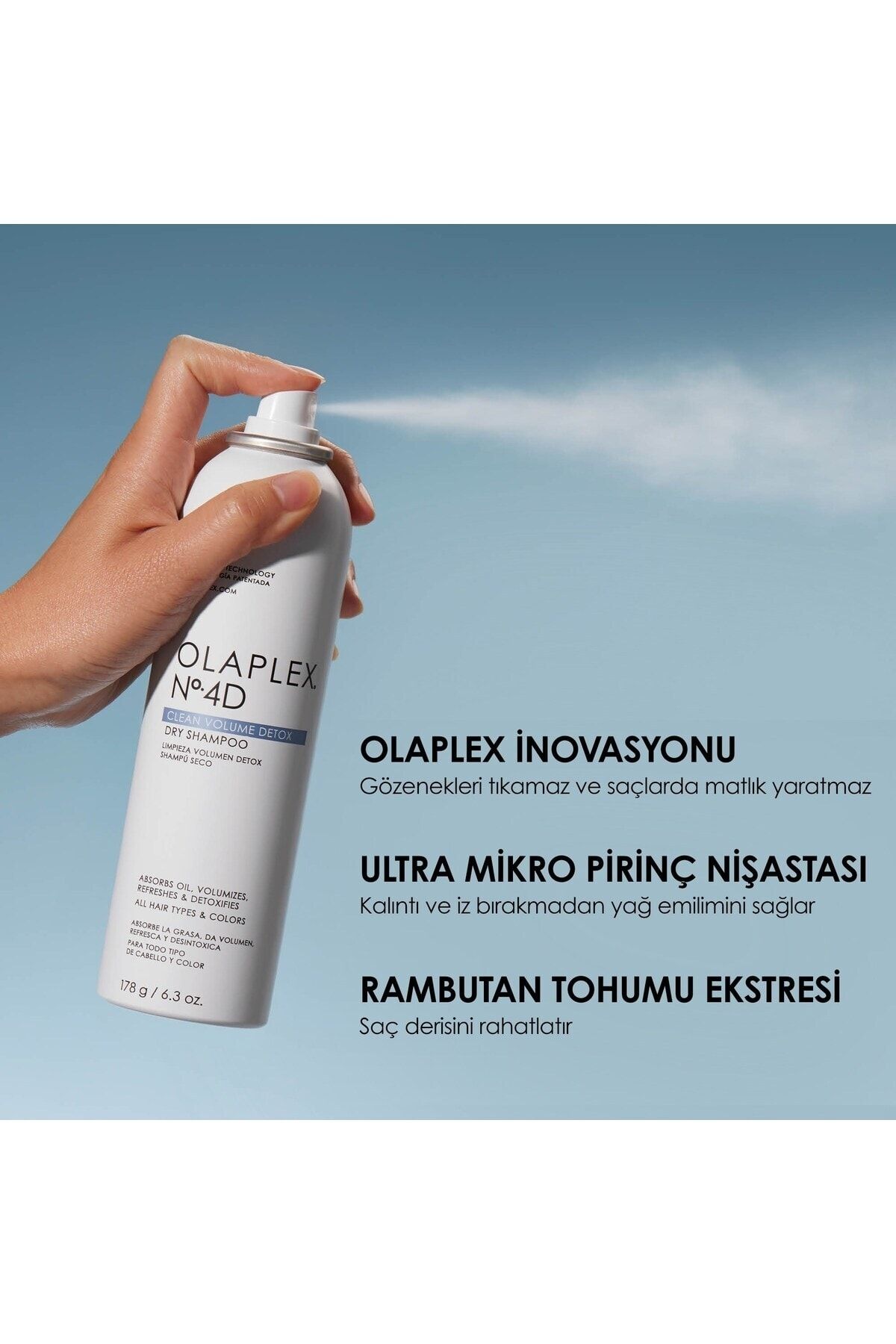 Olaplex شامپو خشک تصفیه‌کننده حجم دهنده مو OLAPLEX N ° .4D 178g