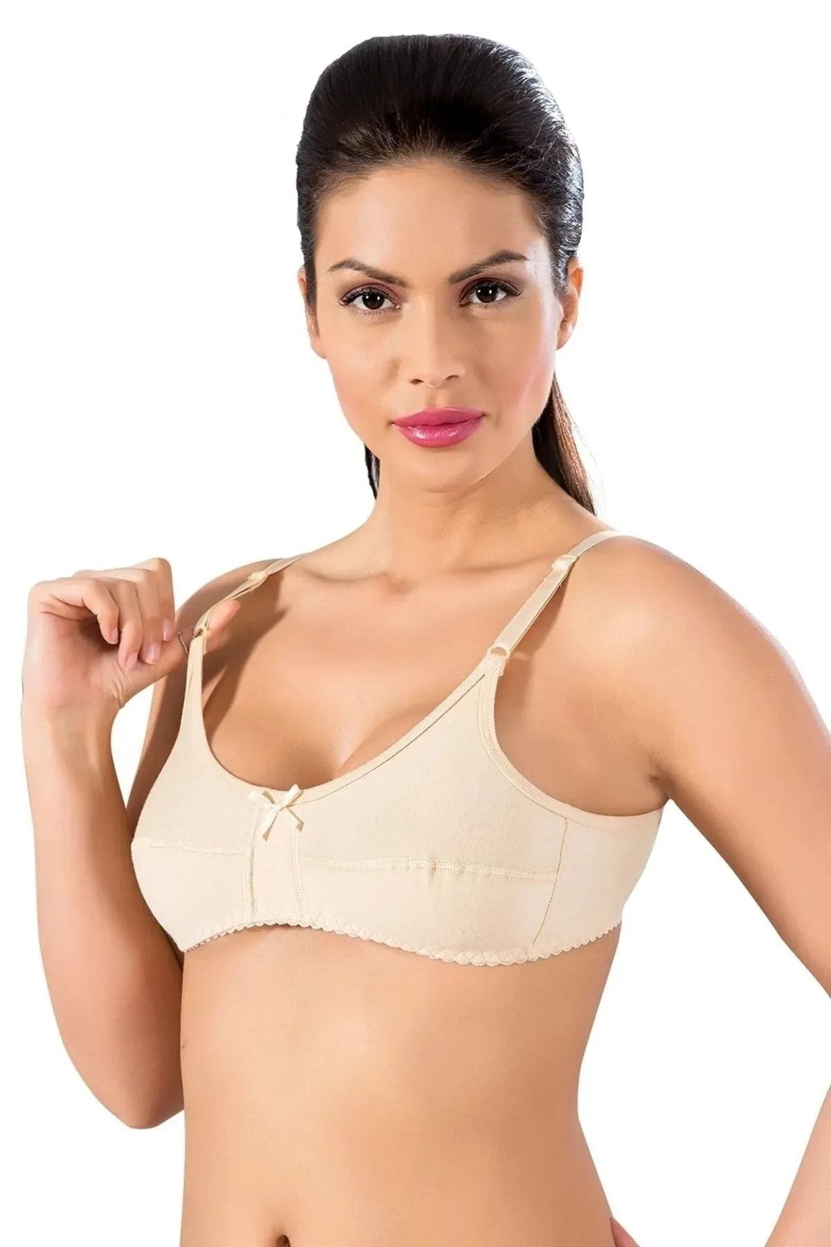 LÜXDRM 4 Pieces, Cotton, Non-wired, Unsupported, Uncovered, Combed Cotton  Bra 081 - Trendyol