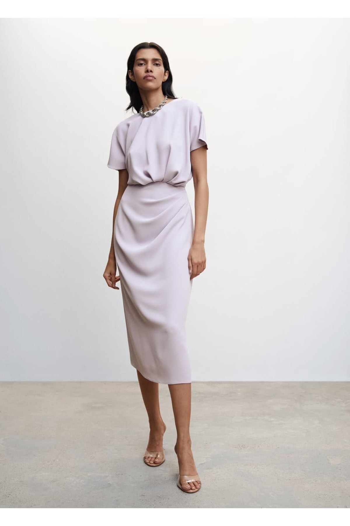 Drape Detaylı Elbise