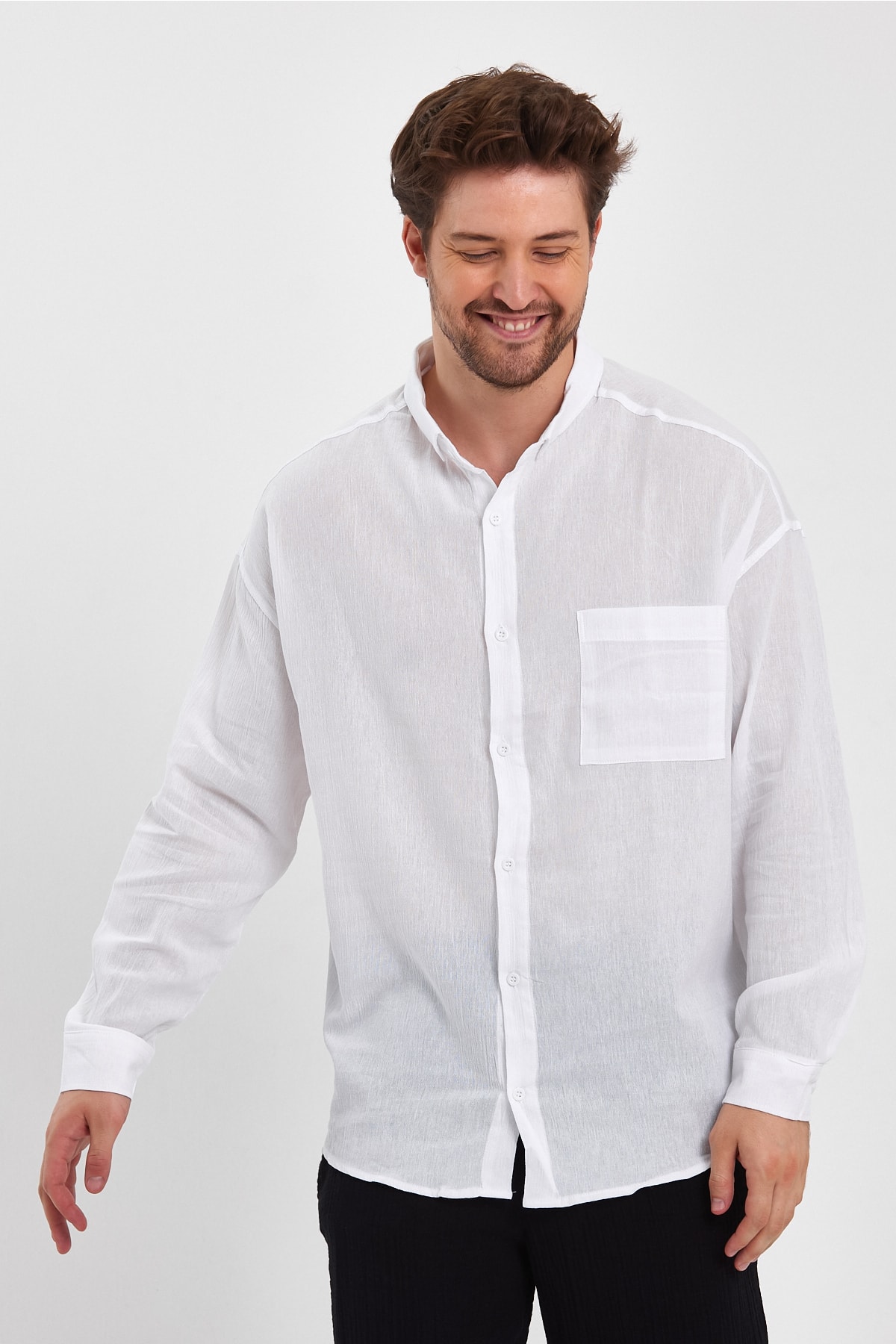 rammers Erkek Keten Gömlek Cepli Rahat Kesim Fiyatı, Yorumları Trendyol