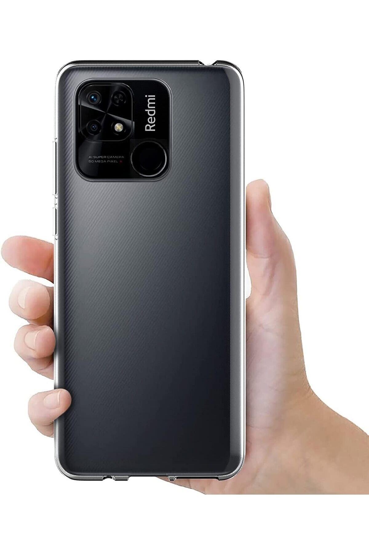 Xiaomi Poco C40 Uyumlu Kılıf 3D Kamera Korumalı Darbe Önleyici Şeffaf Esnek Transparan Silikon